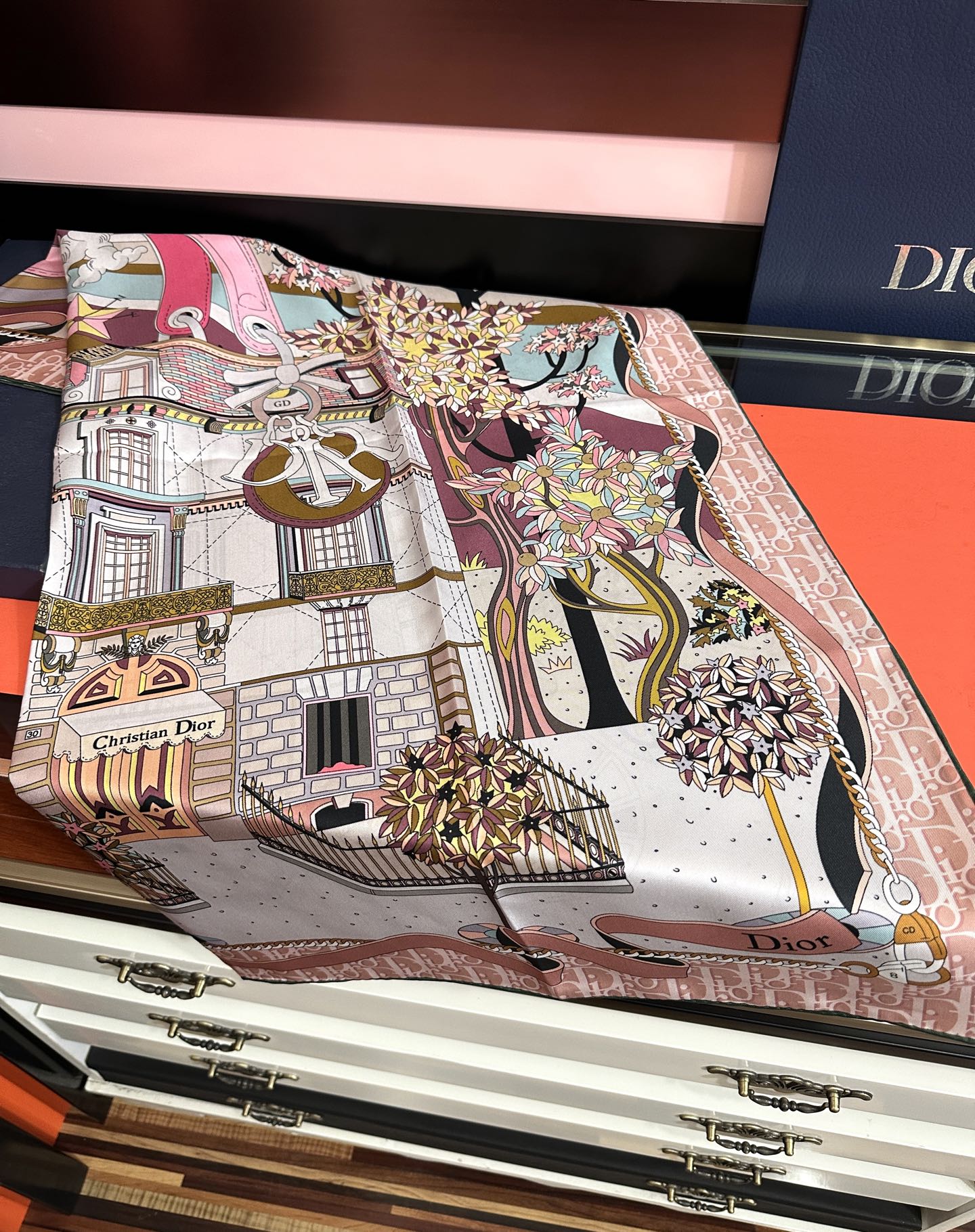 DIOR 26S SCARF 90CM IN SILK 313460