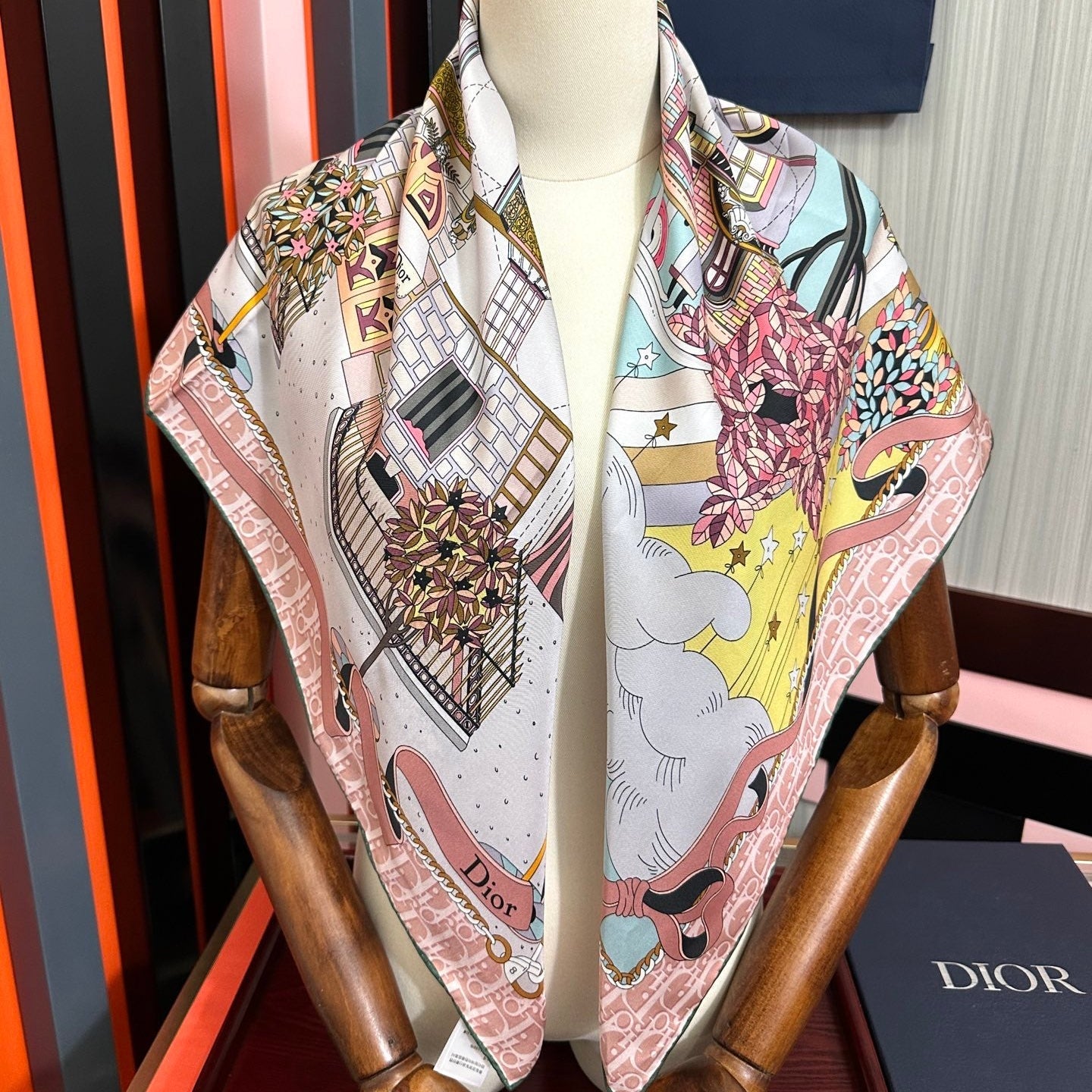 DIOR 26S SCARF 90CM IN SILK 313460