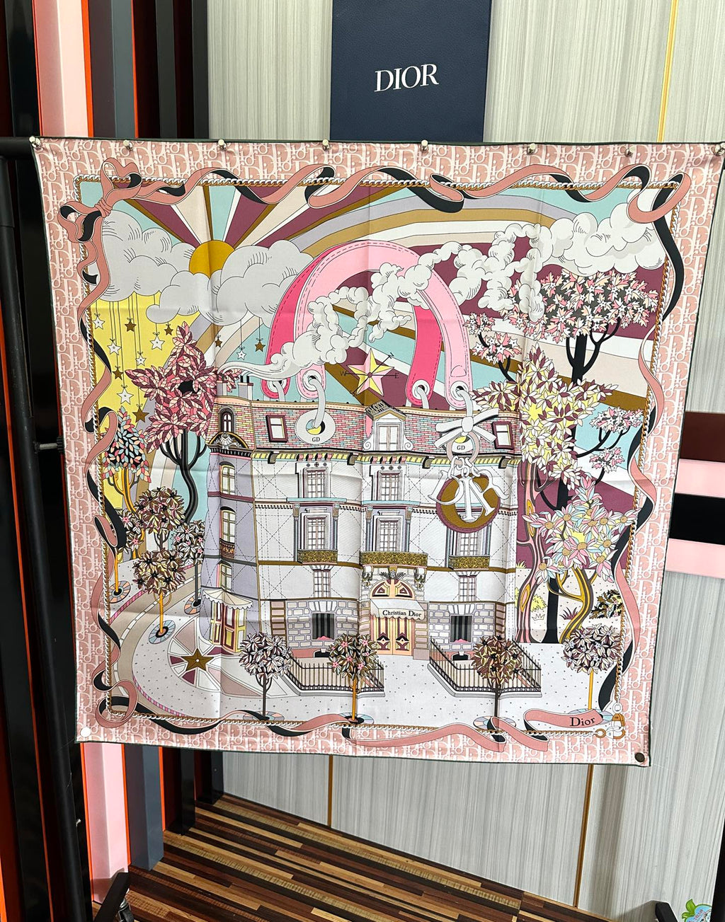 DIOR 26S SCARF 90CM IN SILK 313460