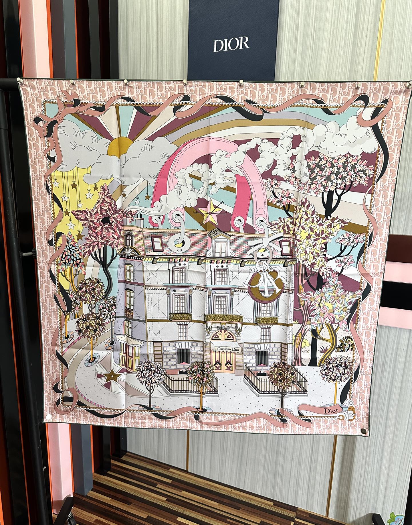 DIOR 26S SCARF 90CM IN SILK 313460