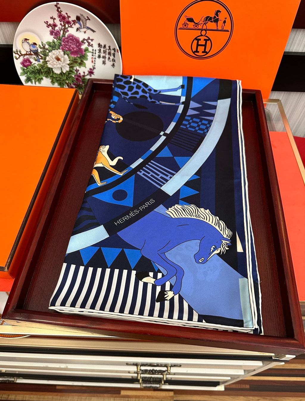 HERMES 26S SCARF 90 IN SILK 303330