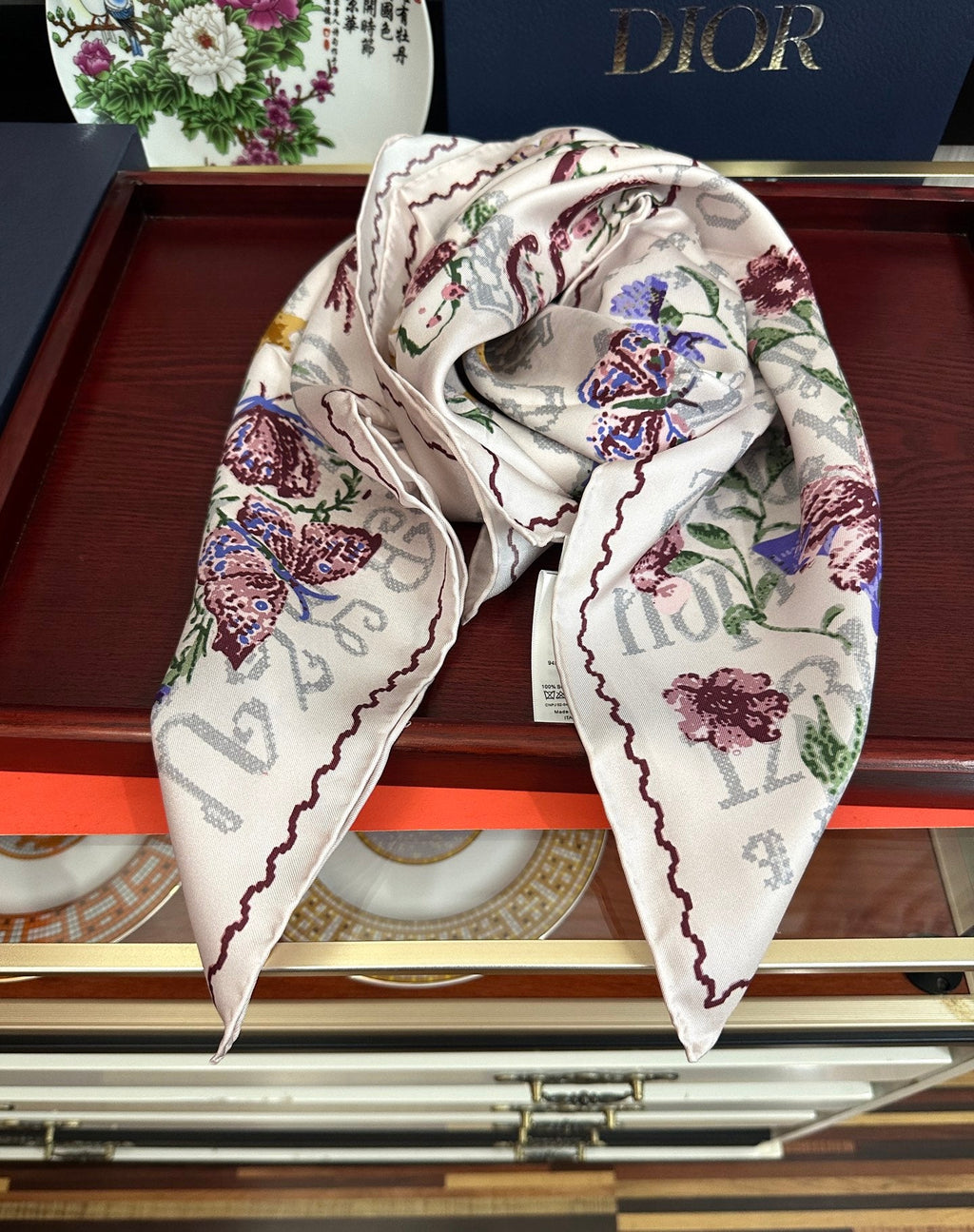 DIOR 26S SCARF 90CM IN SILK 312029