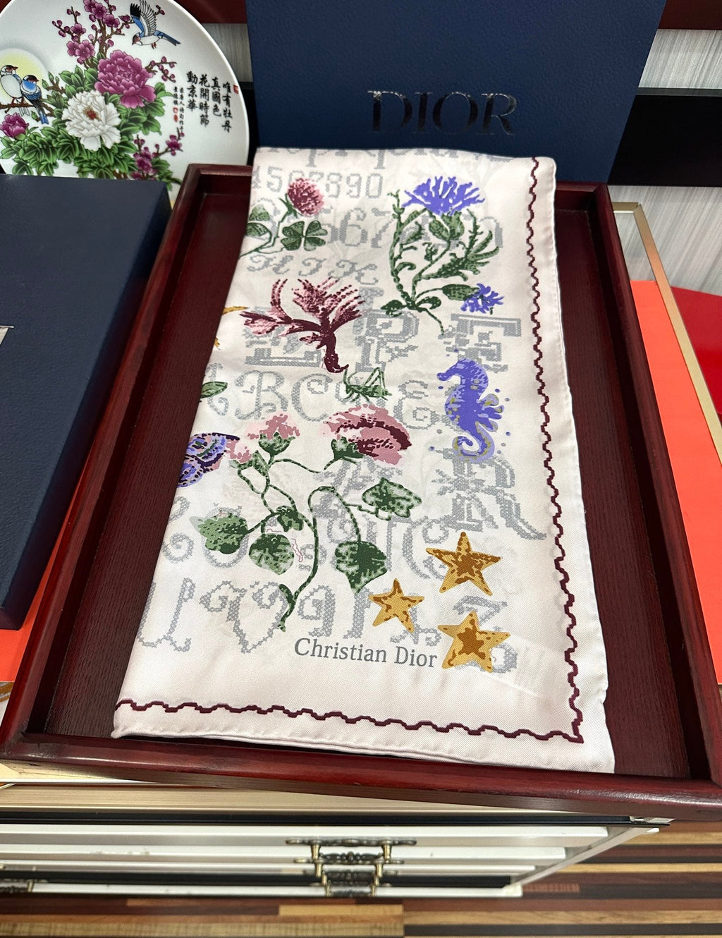 DIOR 26S SCARF 90CM IN SILK 312029