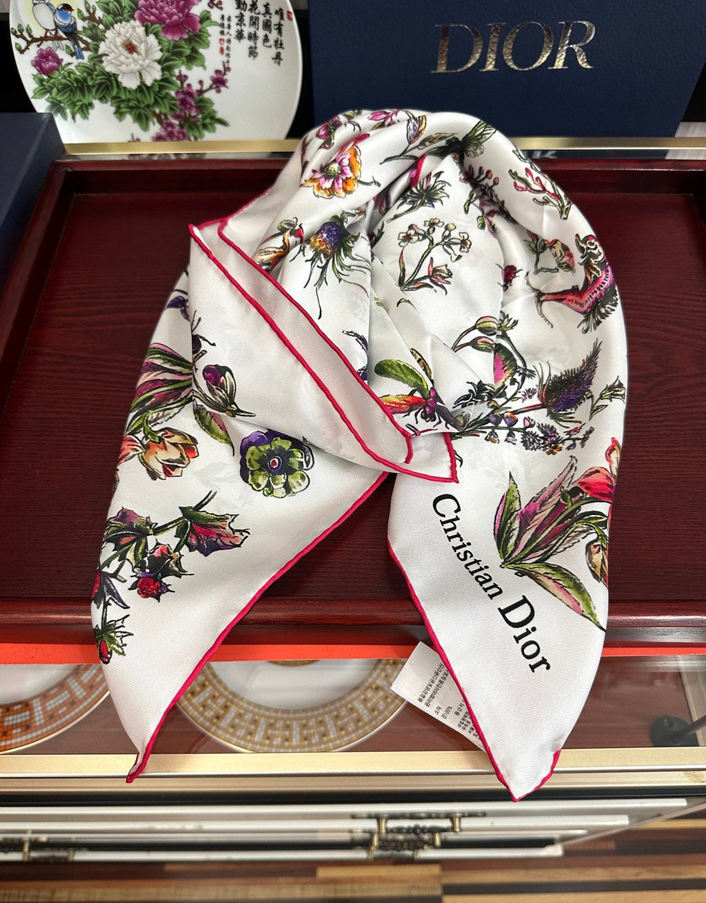 DIOR 26S SCARF 90CM IN SILK 312028