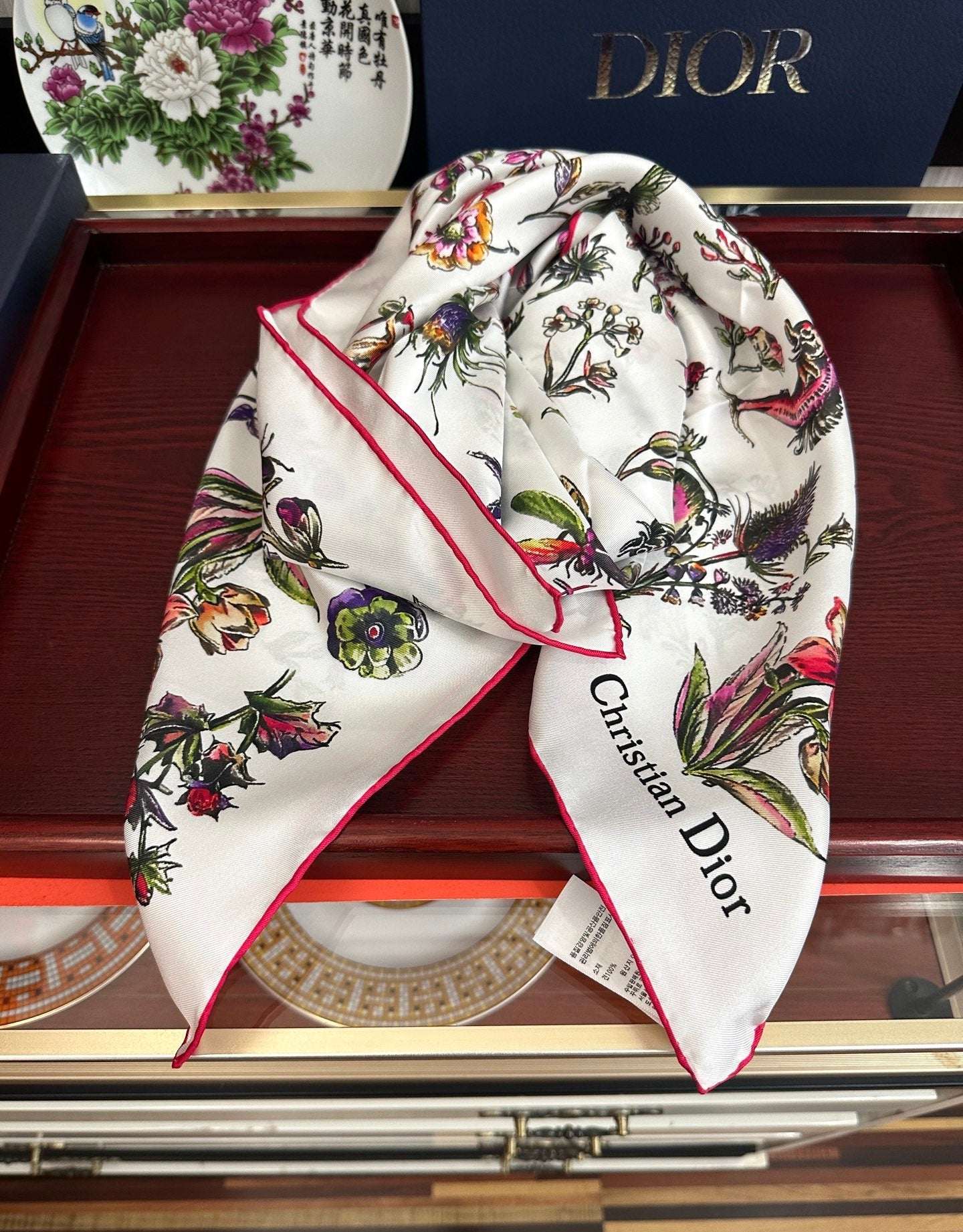 DIOR 26S SCARF 90CM IN SILK 312028