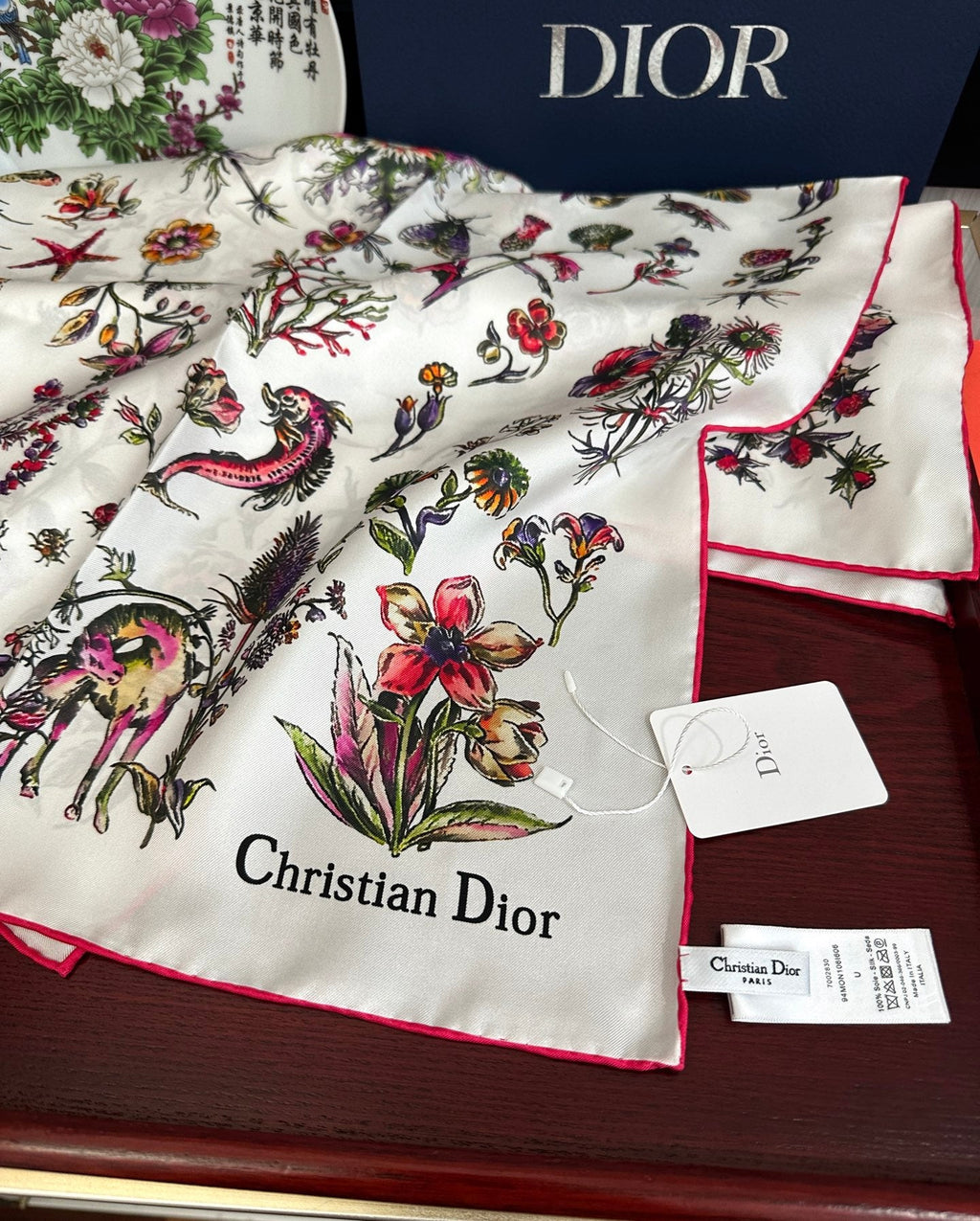 DIOR 26S SCARF 90CM IN SILK 312028