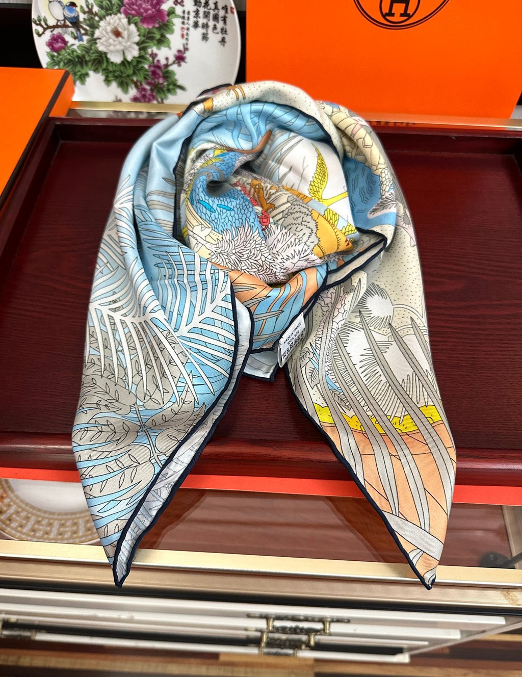 HERMES 26S SCARF 90 IN SILK 304199