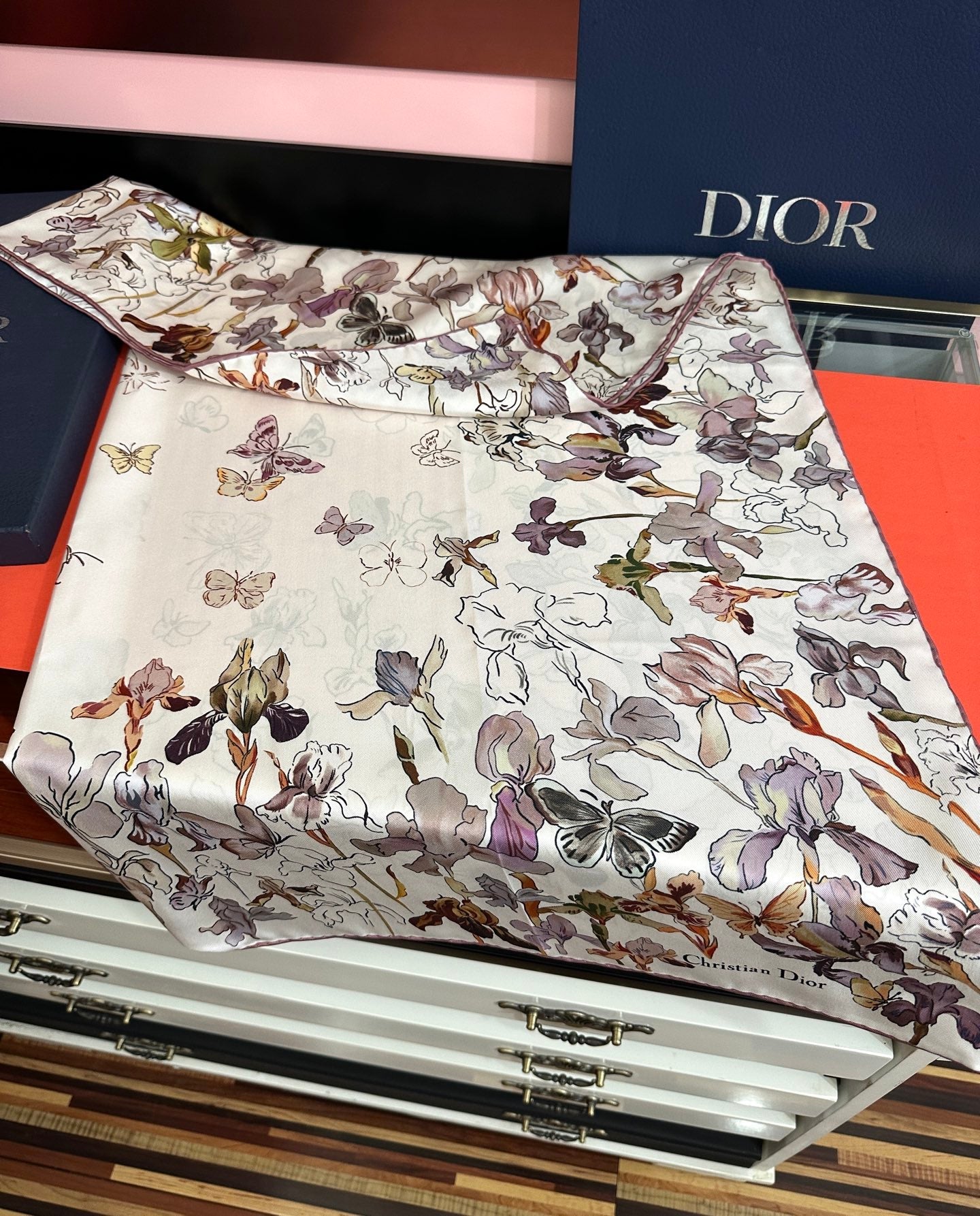 DIOR 26S SCARF 90CM IN SILK 304666