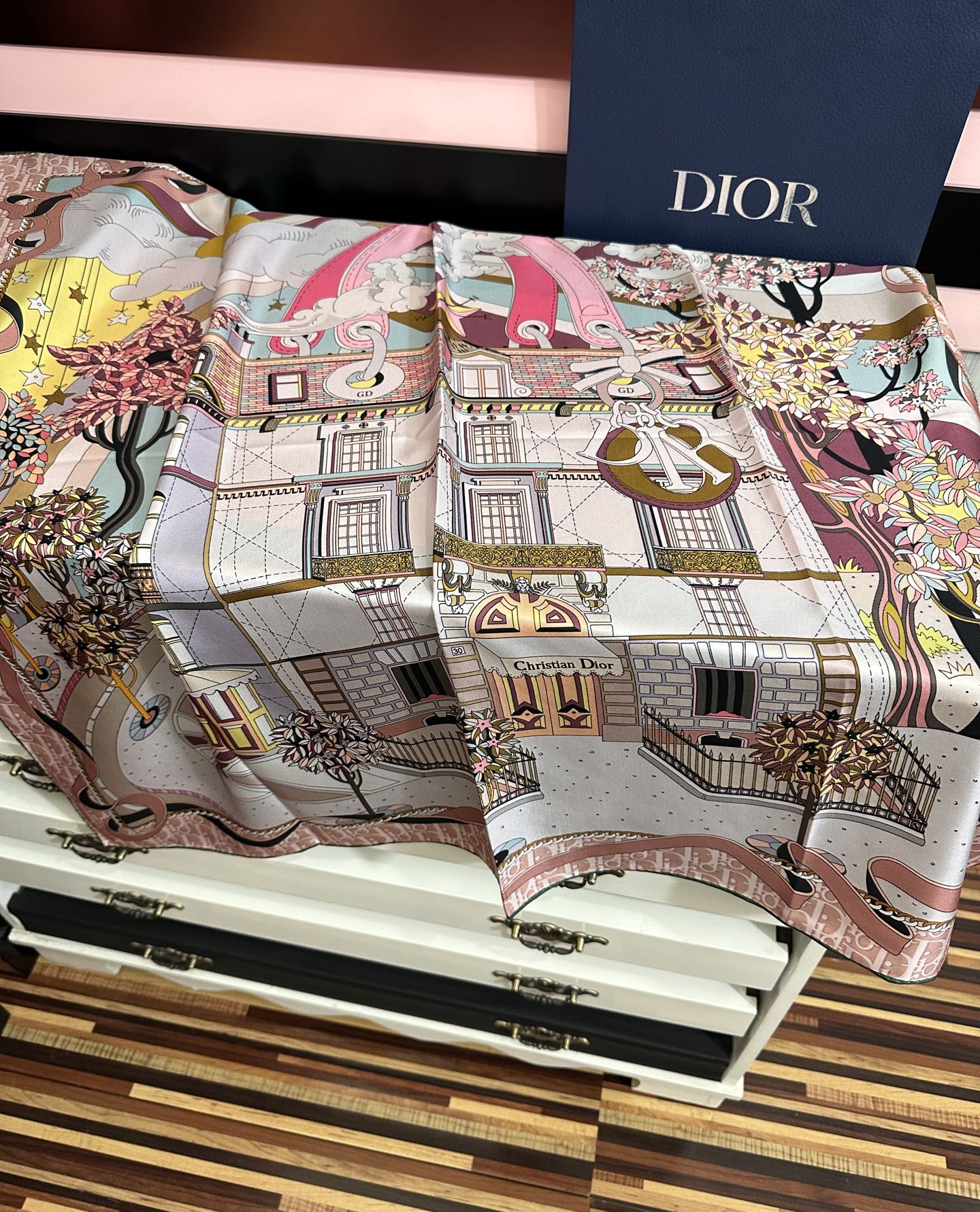 DIOR 26S SCARF 90CM IN SILK 313460
