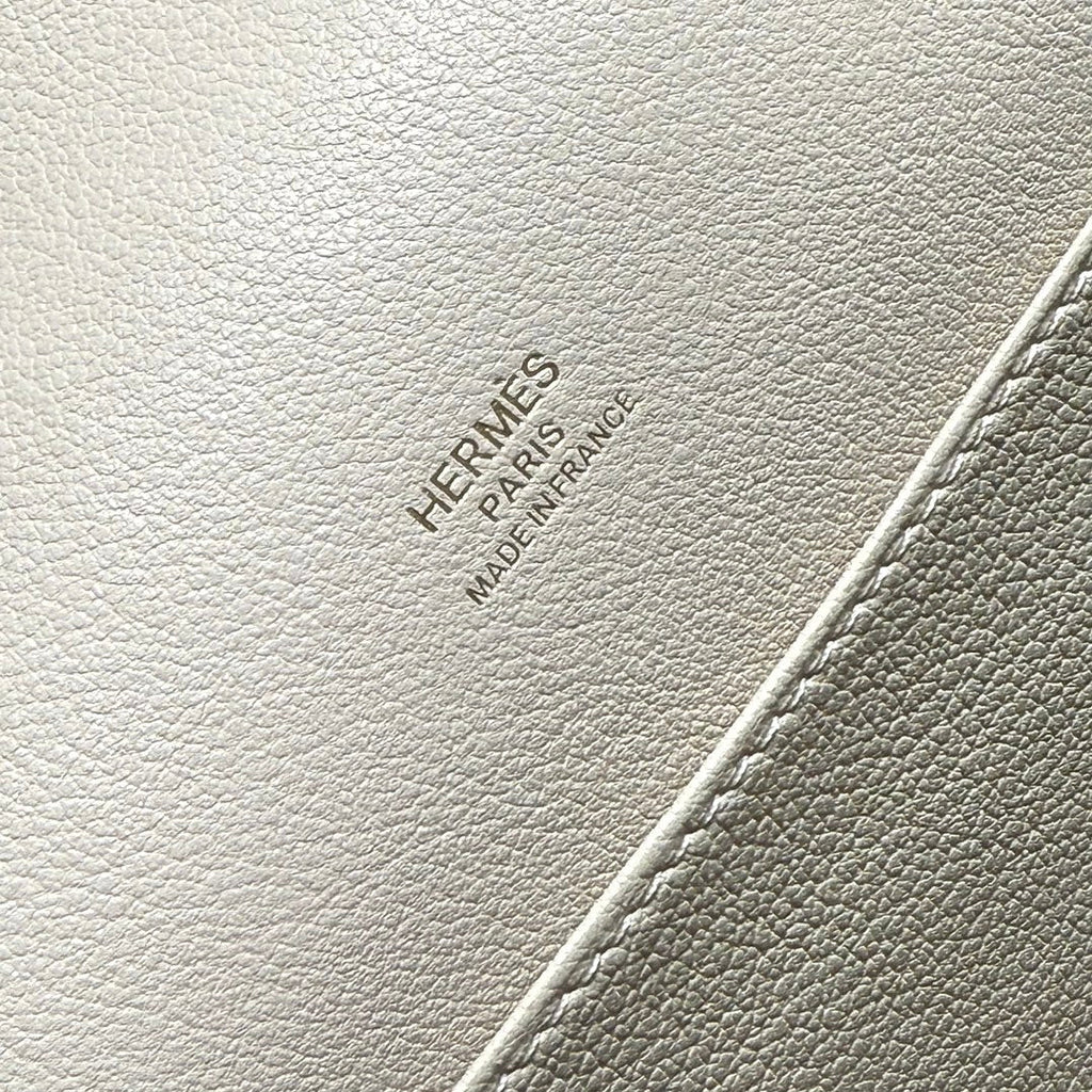 HM ROULIS 18 MINI BAG IN BEIGE CALFSKIN GOLD-TONE HARDWARE