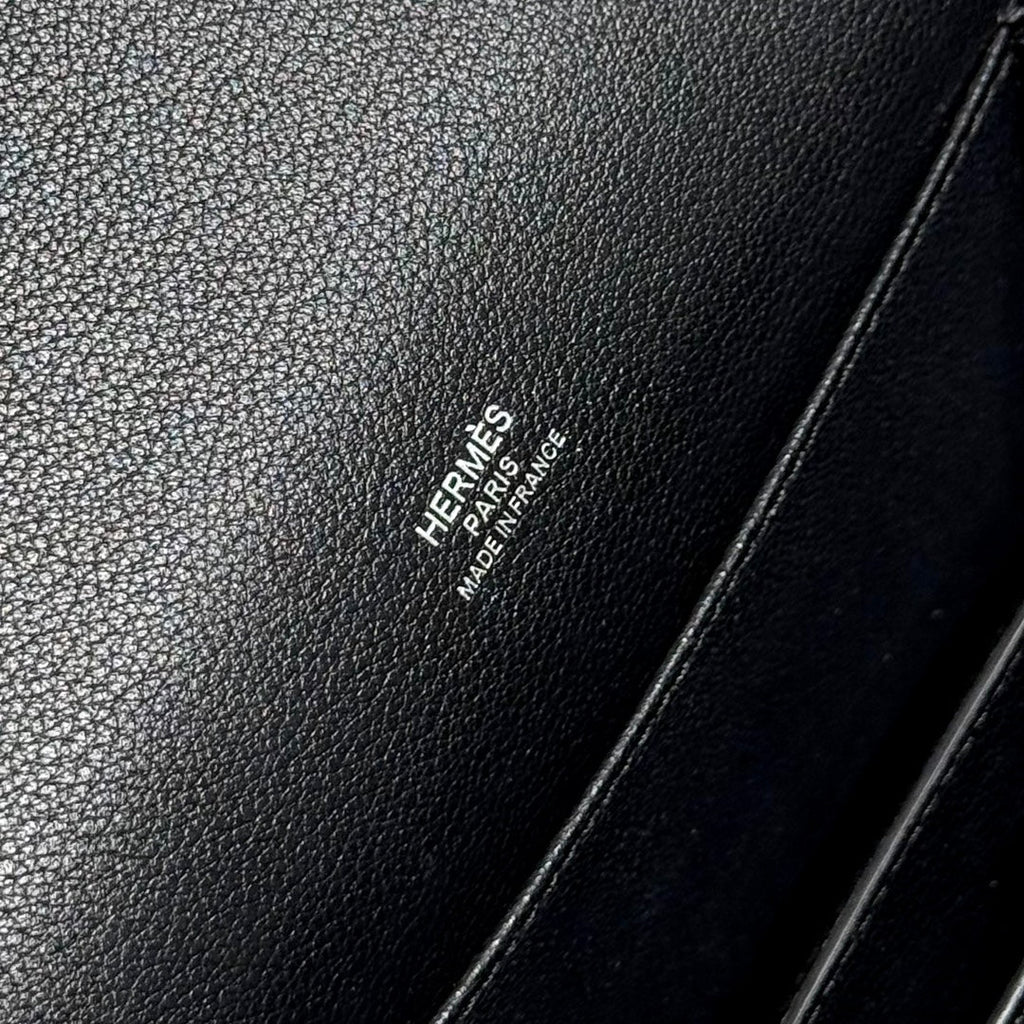 HM ROULIS 18 MINI BAG IN BLACK CALFSKIN SILVER-TONE HARDWARE