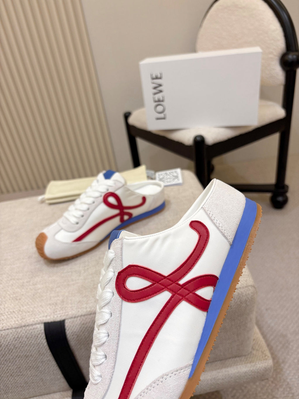 LOEWE 26S MULE SNEAKERS IN MULTICOLOR SUEDE AND NYLON STYLE 02