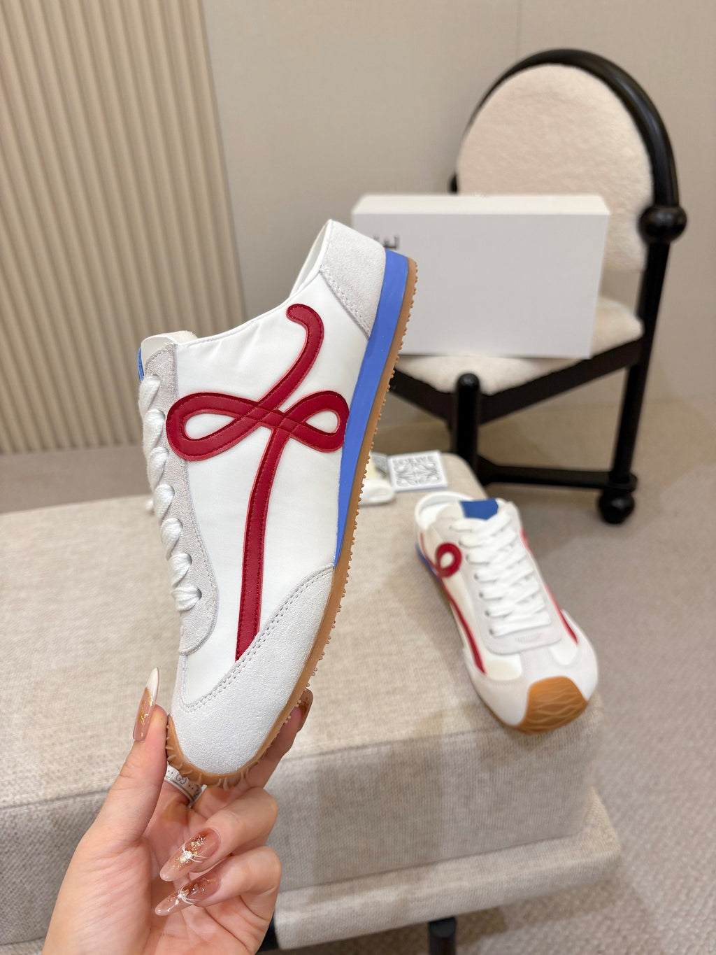 LOEWE 26S MULE SNEAKERS IN MULTICOLOR SUEDE AND NYLON STYLE 02