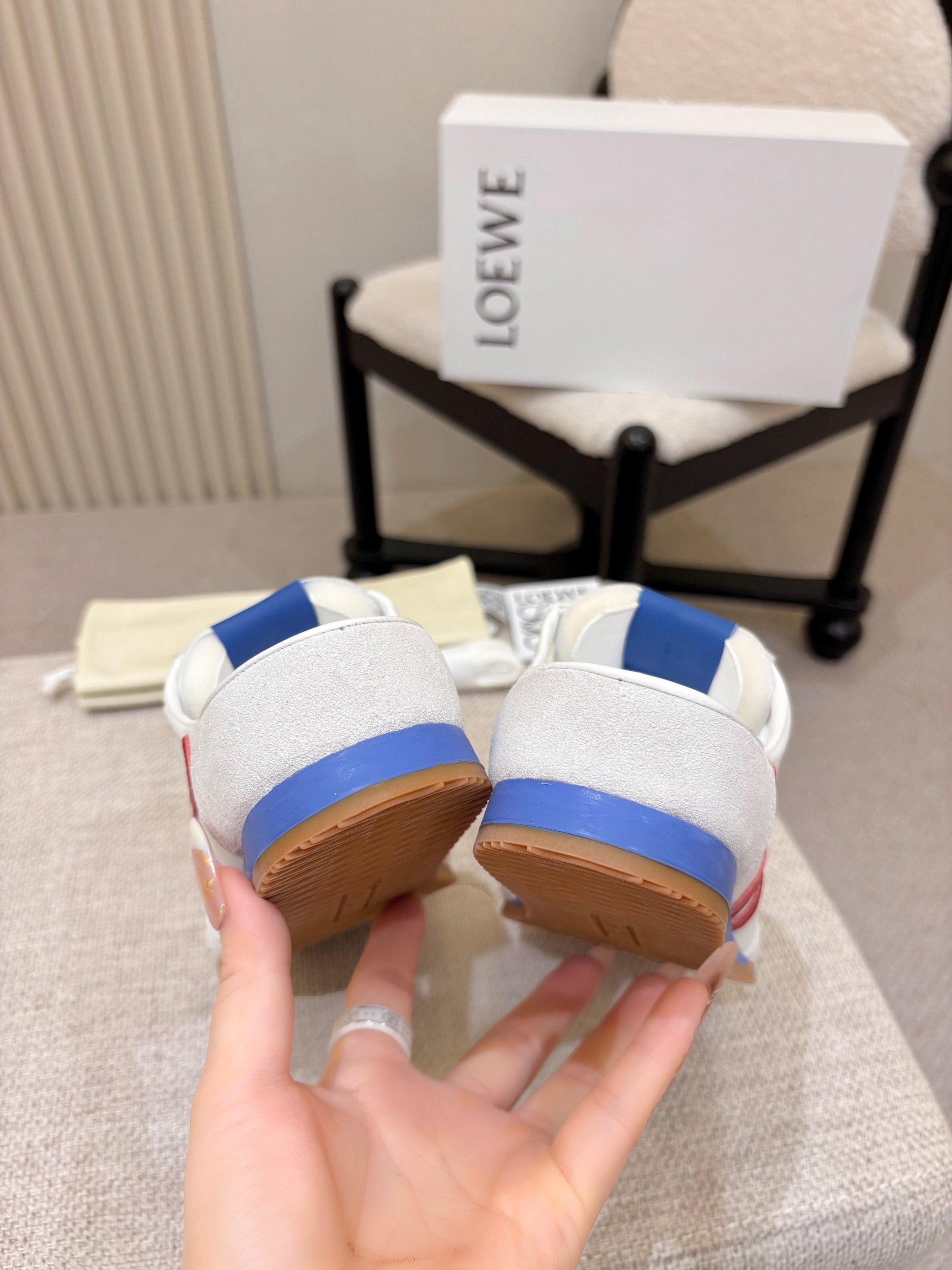 LOEWE 26S MULE SNEAKERS IN MULTICOLOR SUEDE AND NYLON STYLE 02