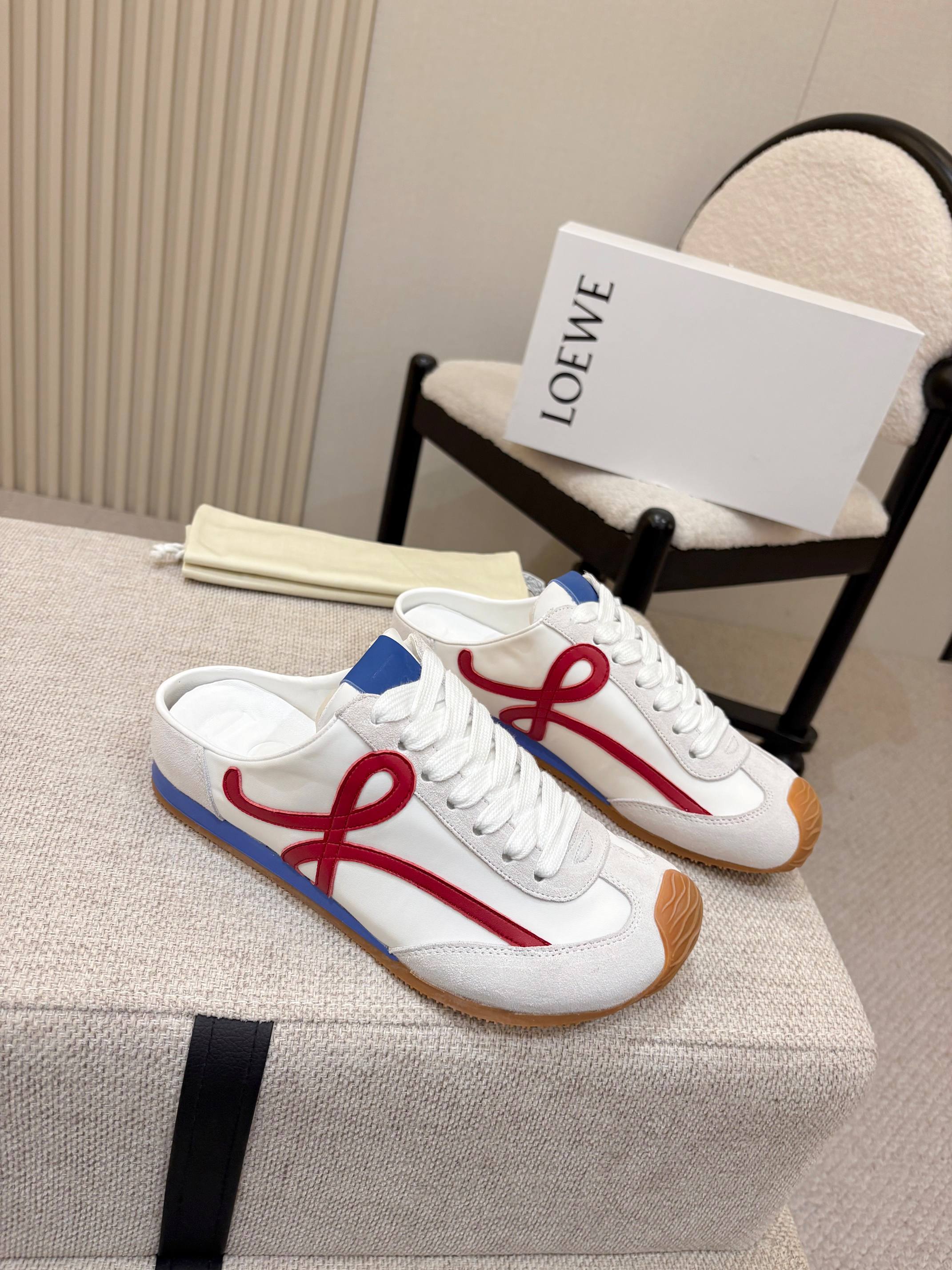 LOEWE 26S MULE SNEAKERS IN MULTICOLOR SUEDE AND NYLON STYLE 02