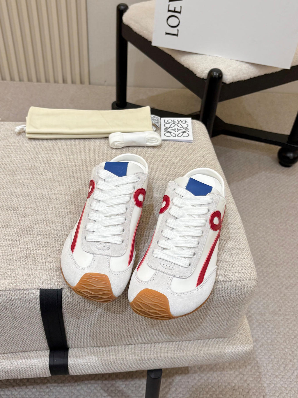 LOEWE 26S MULE SNEAKERS IN MULTICOLOR SUEDE AND NYLON STYLE 02