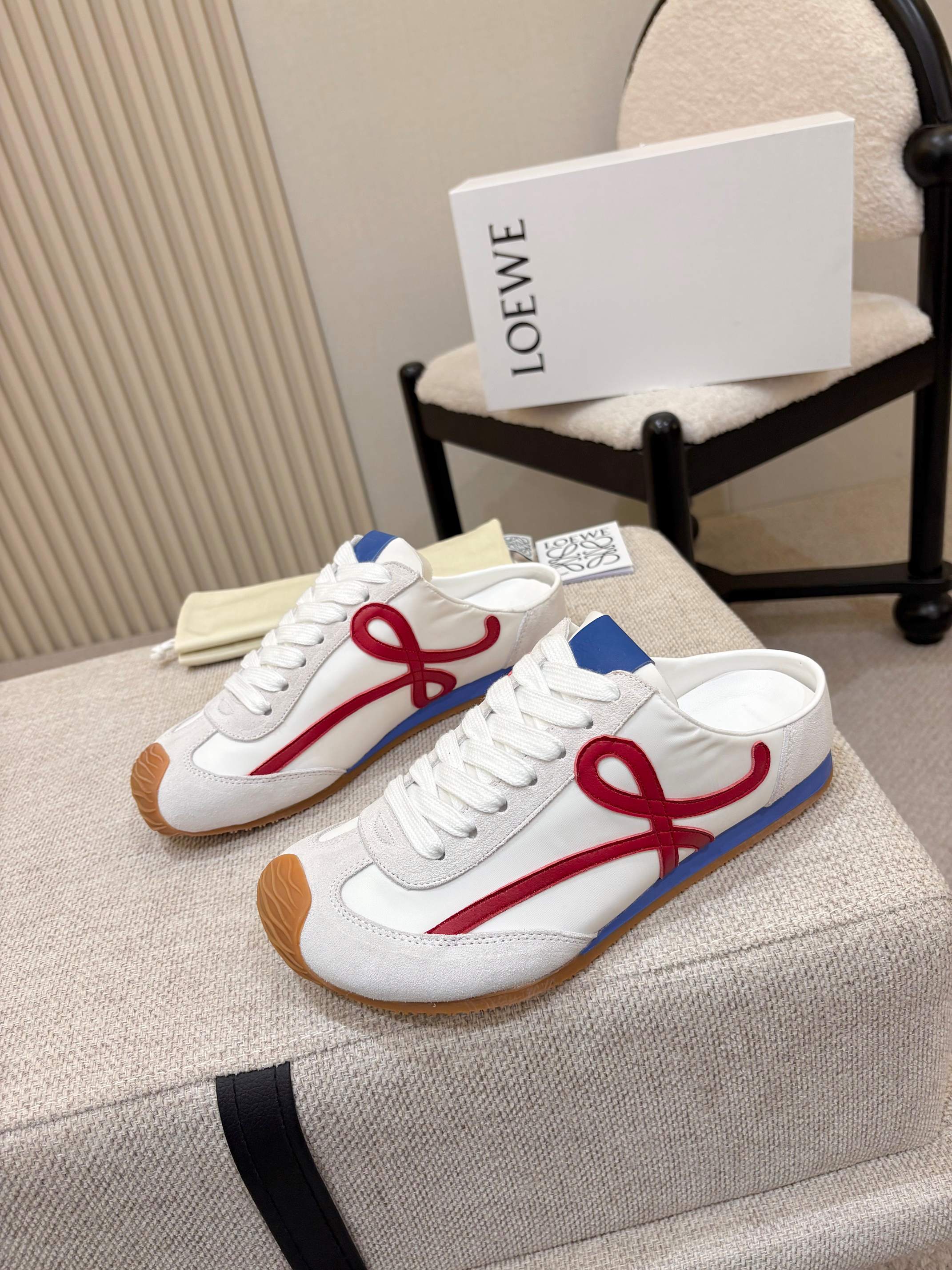LOEWE 26S MULE SNEAKERS IN MULTICOLOR SUEDE AND NYLON STYLE 02