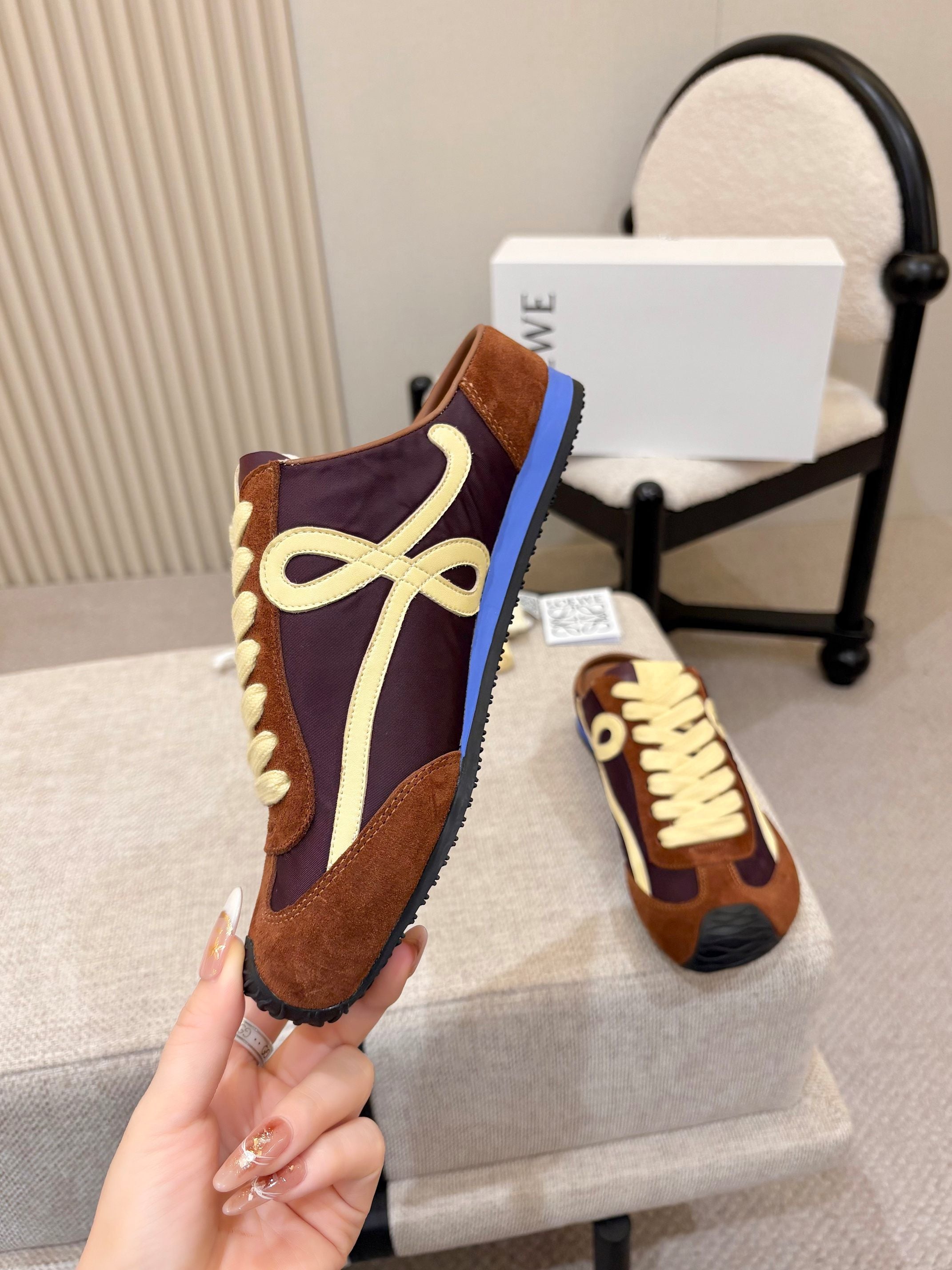 LOEWE 26S MULE SNEAKERS IN MULTICOLOR SUEDE AND NYLON STYLE 01