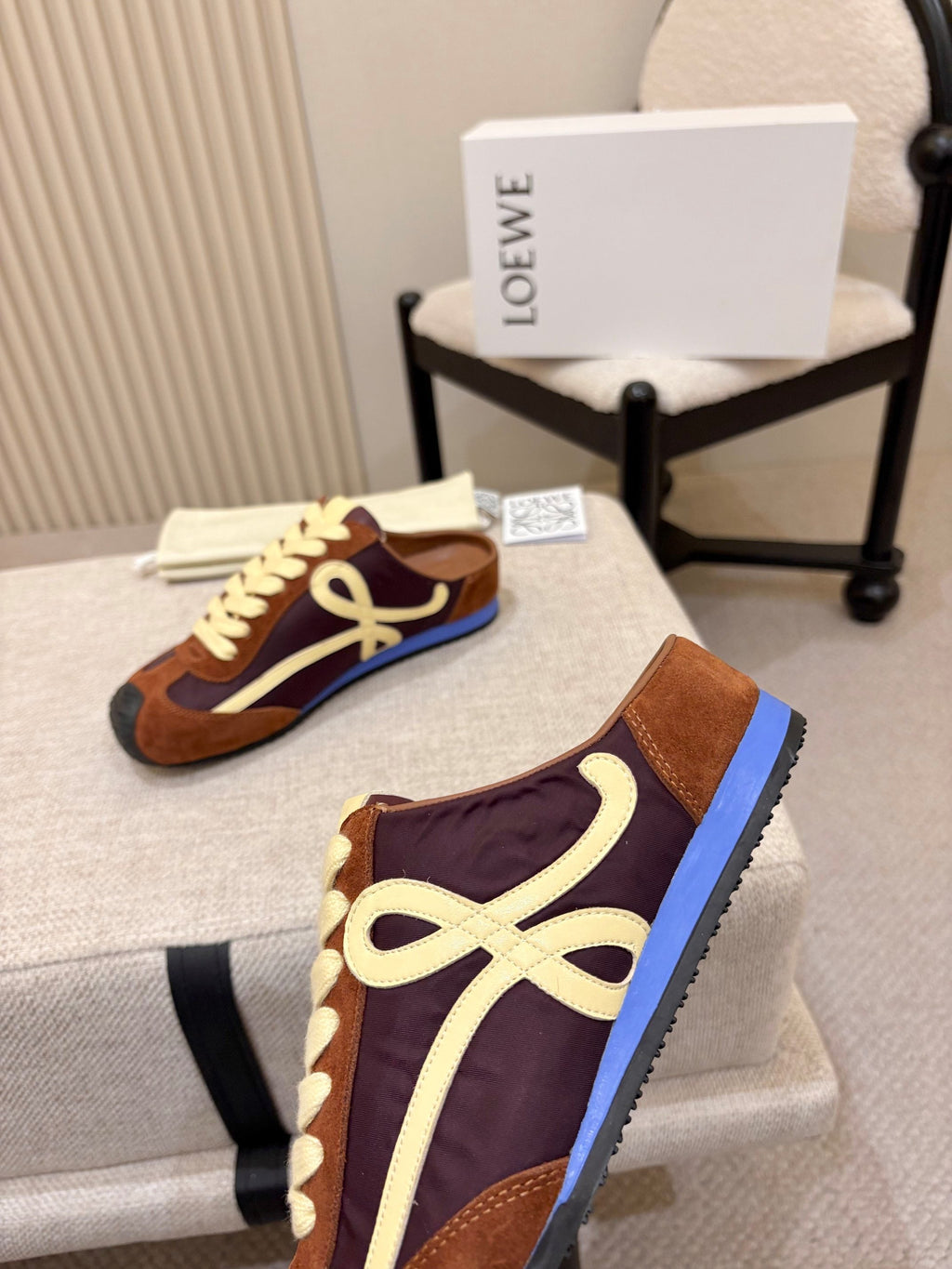 LOEWE 26S MULE SNEAKERS IN MULTICOLOR SUEDE AND NYLON STYLE 01
