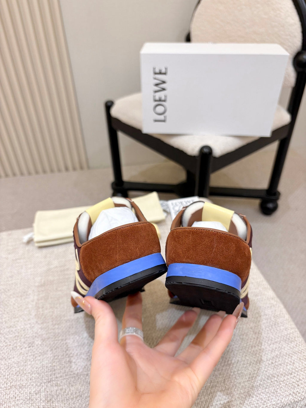 LOEWE 26S MULE SNEAKERS IN MULTICOLOR SUEDE AND NYLON STYLE 01