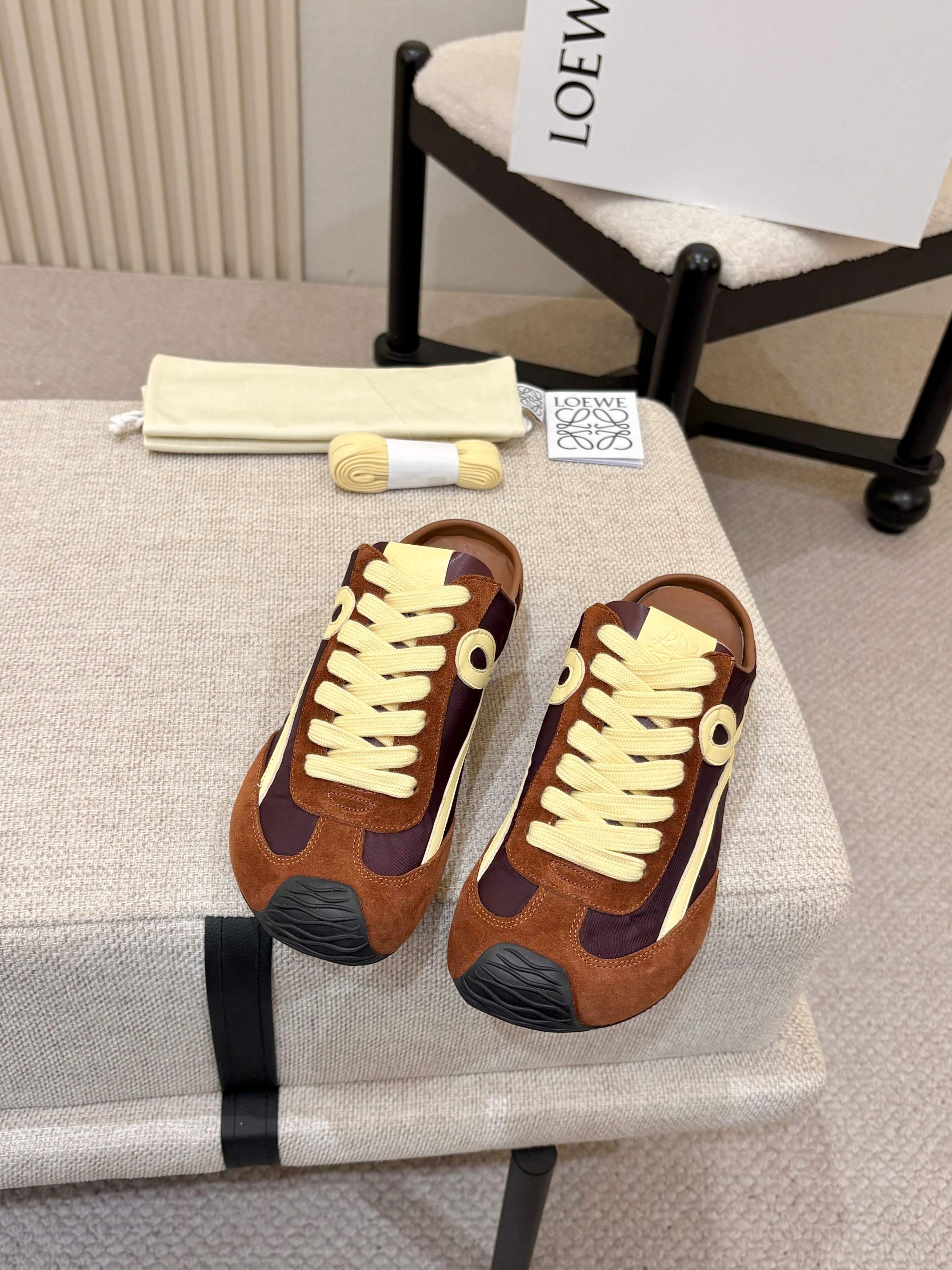 LOEWE 26S MULE SNEAKERS IN MULTICOLOR SUEDE AND NYLON STYLE 01