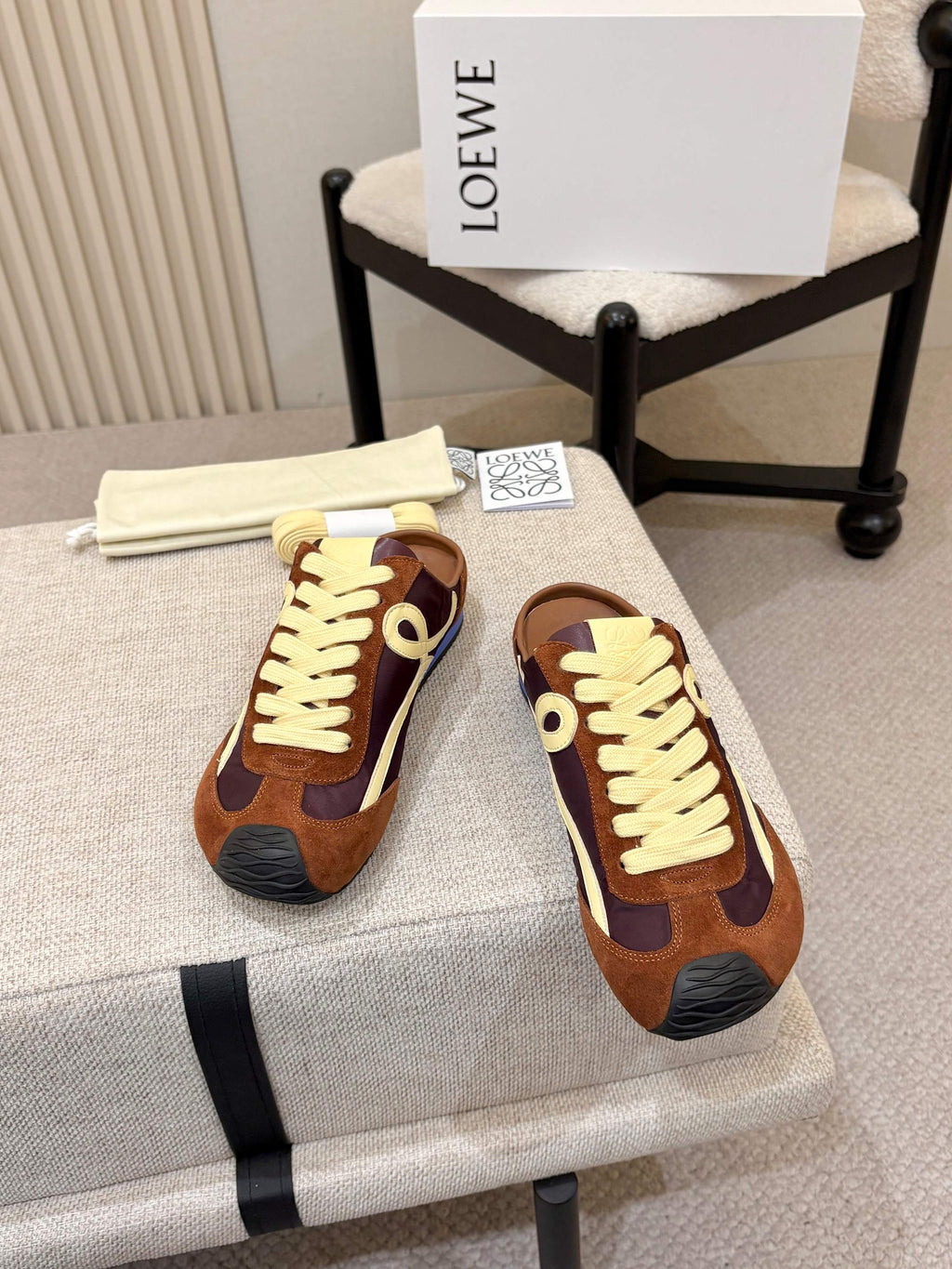 LOEWE 26S MULE SNEAKERS IN MULTICOLOR SUEDE AND NYLON STYLE 01