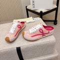 LOEWE 26S MULE SNEAKERS IN PINK SUEDE AND NYLON