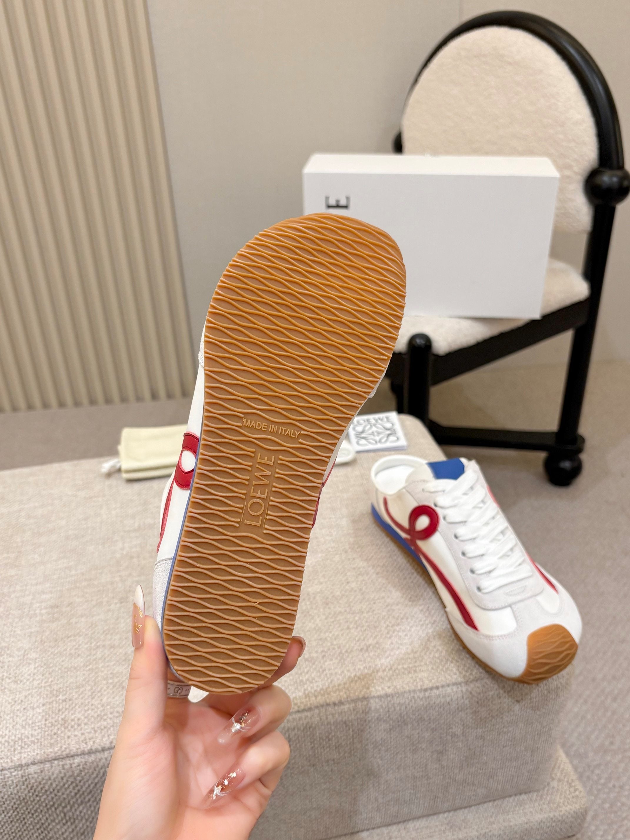 LOEWE 26S MULE SNEAKERS IN MULTICOLOR SUEDE AND NYLON STYLE 02