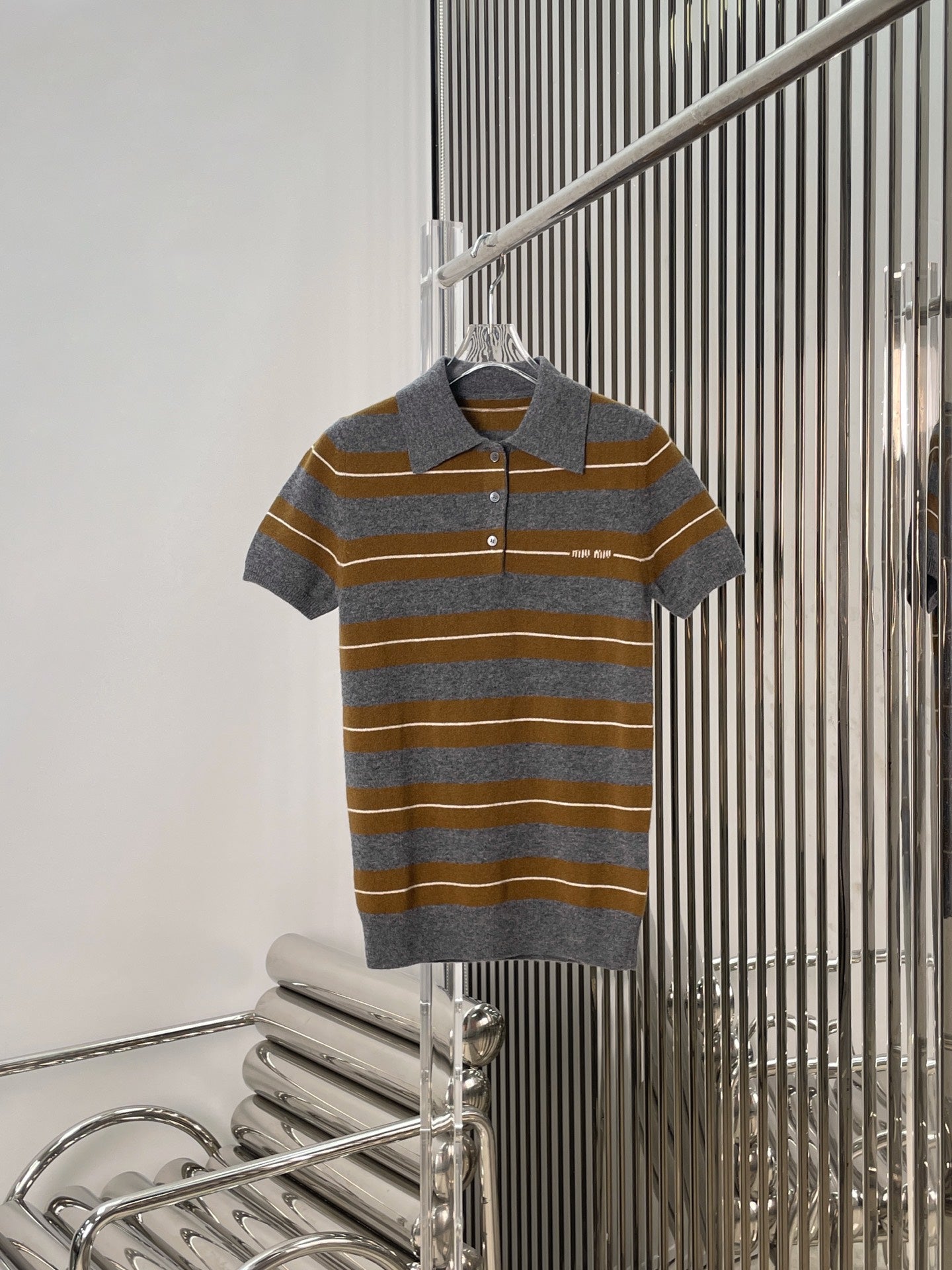 MIUMIU KNIT POLO SHIRT STYLE 778