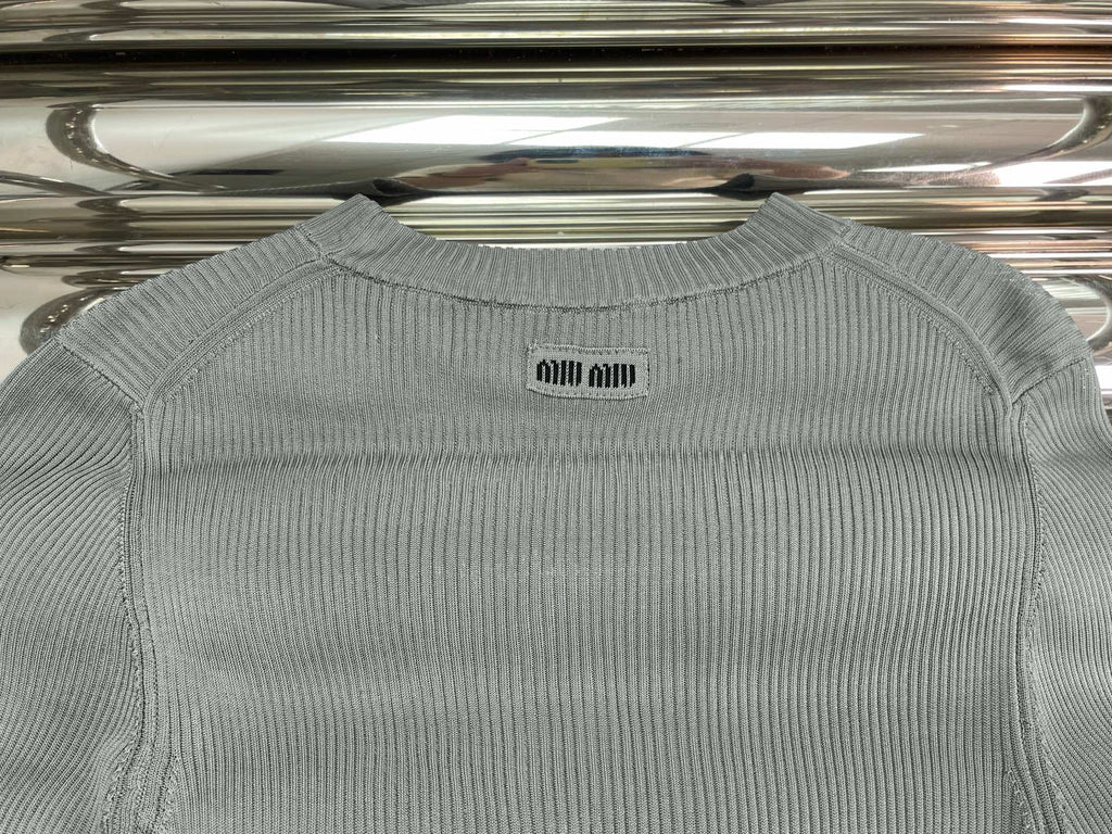 MIUMIU SHORT-SLEEVE KNIT TOP STYLE 513