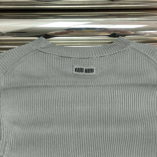 MIUMIU SHORT-SLEEVE KNIT TOP STYLE 513