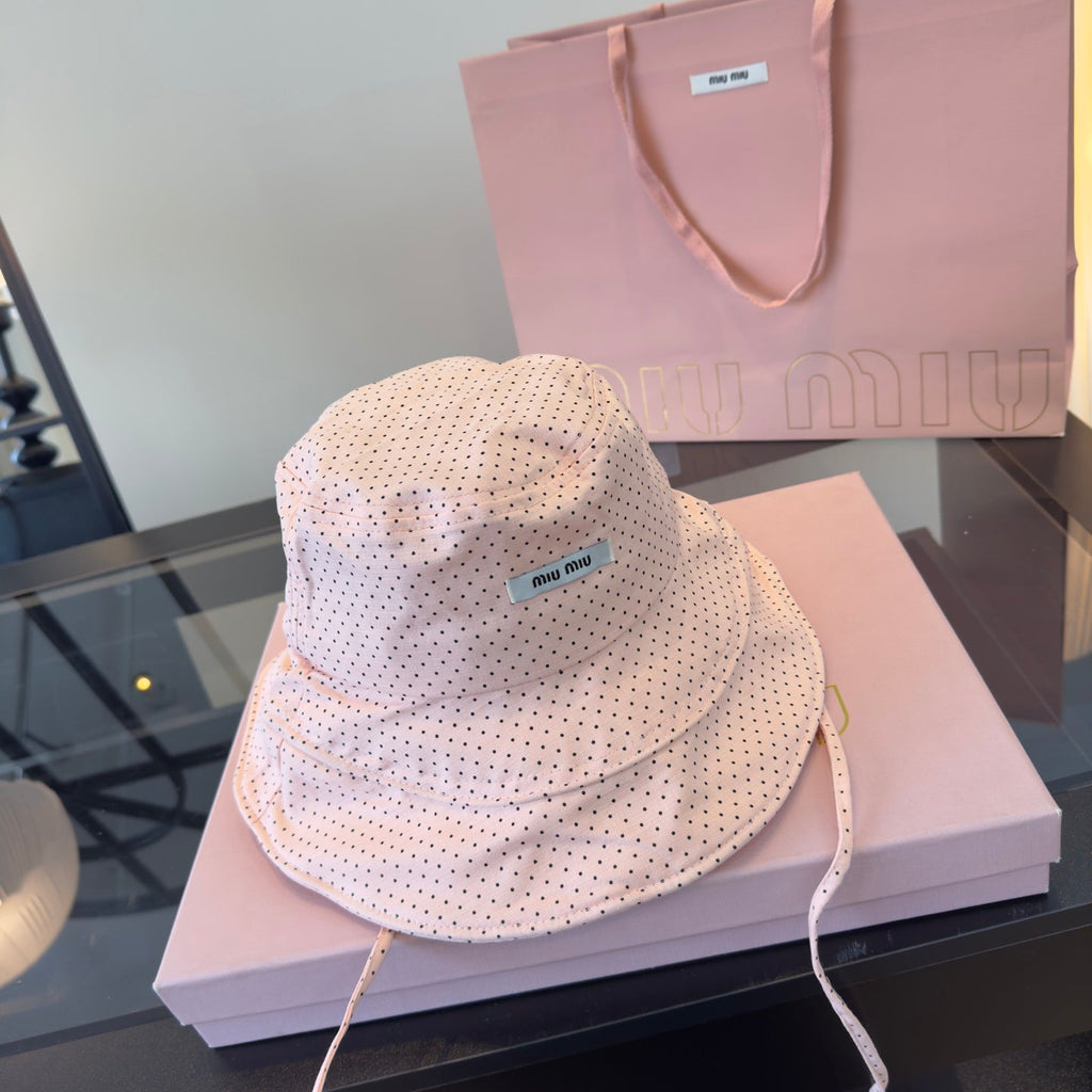 MIUMIU 26S POLKA DOT BUCKET HAT 342088