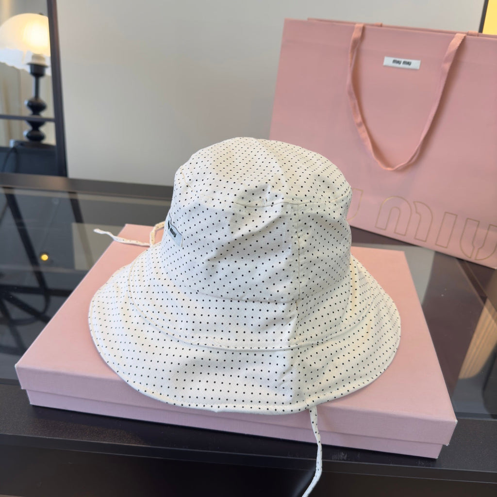 MIUMIU 26S POLKA DOT BUCKET HAT 342089