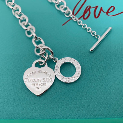 TIFFANY 26S RETURN TO TIFFANY NECKLACE WITH HEART CHARM