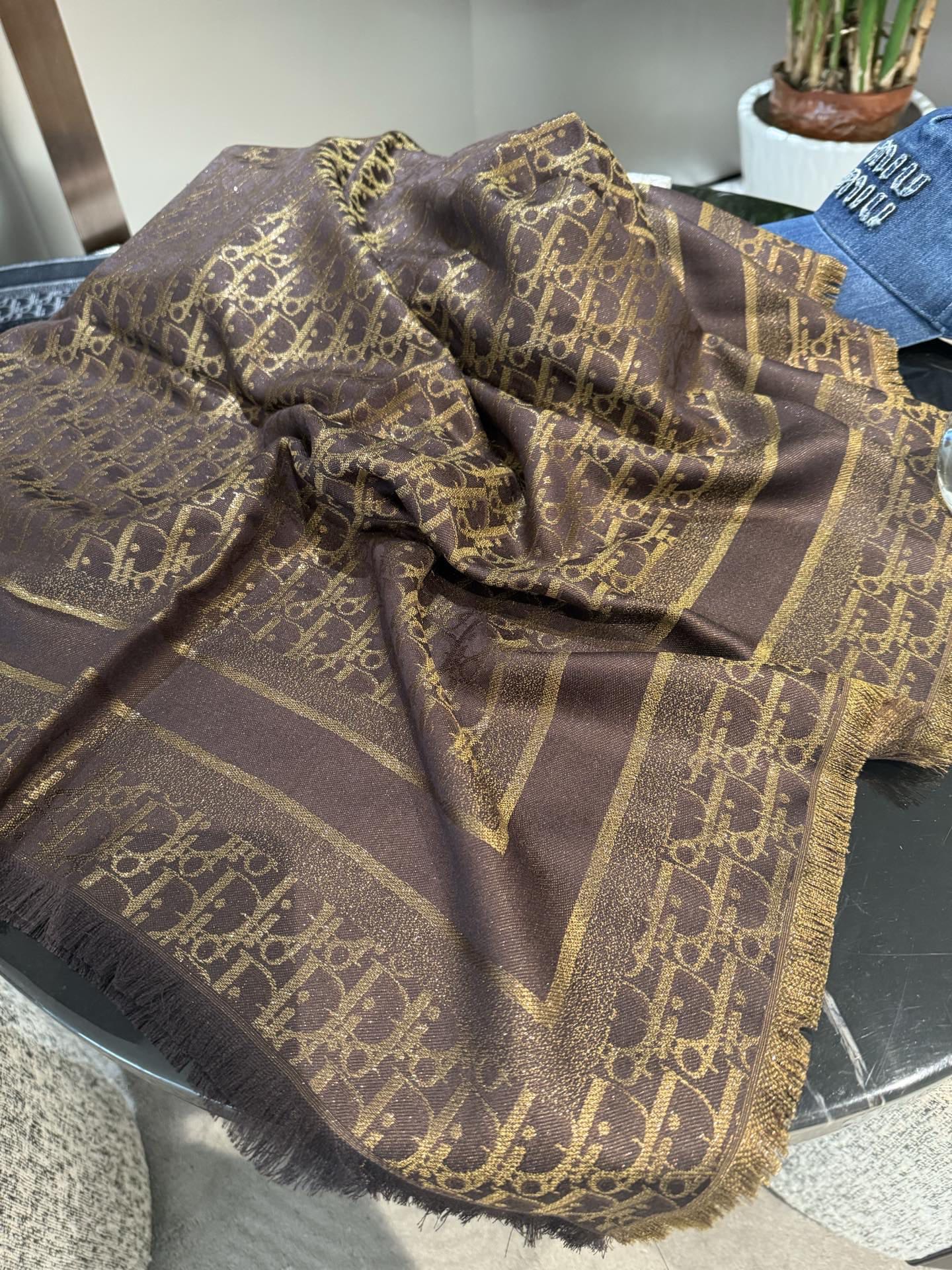 DIOR 26S SCARF 140CM IN SILK & CASHMERE 262320
