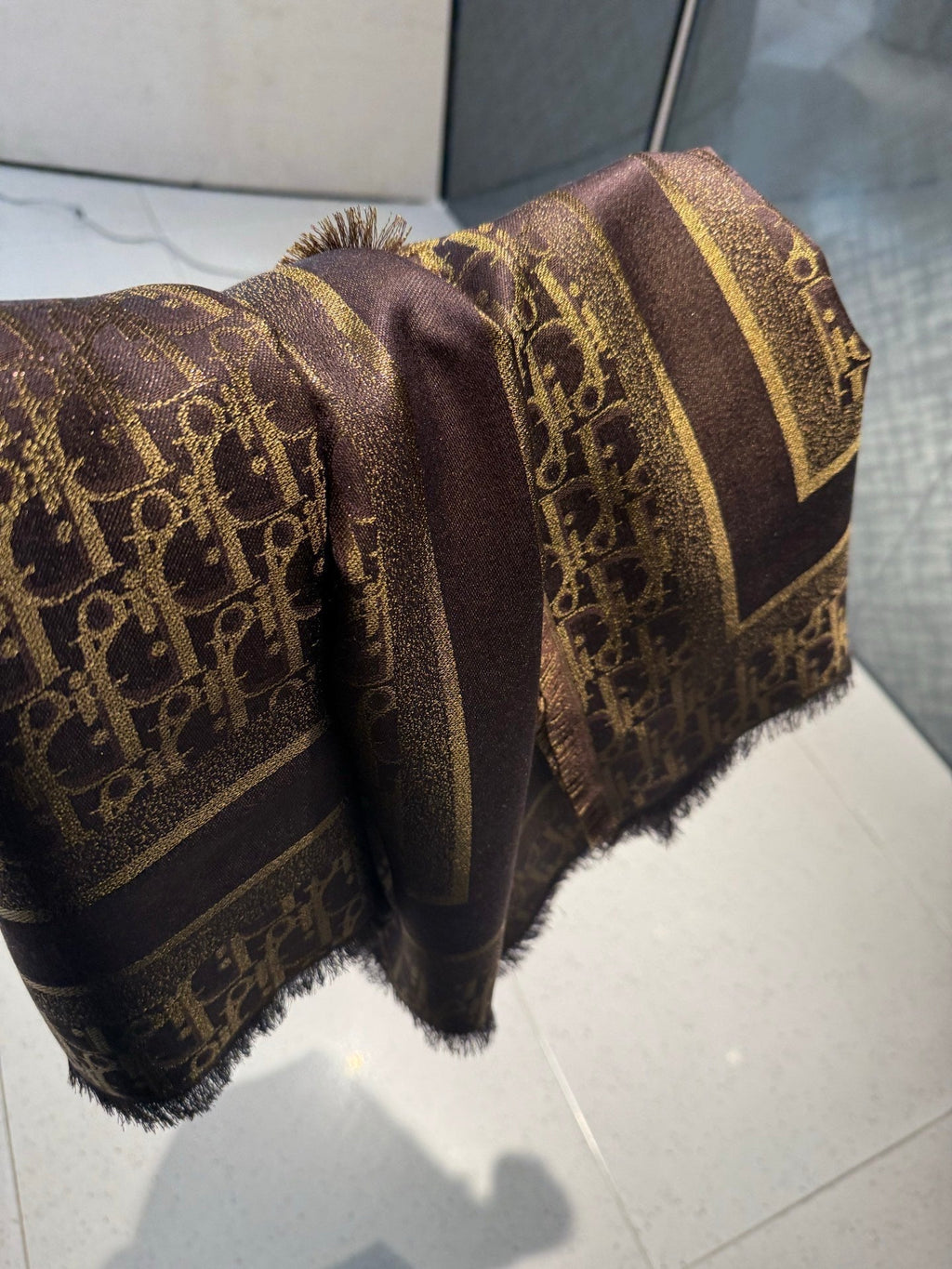 DIOR 26S SCARF 140CM IN SILK & CASHMERE 262320