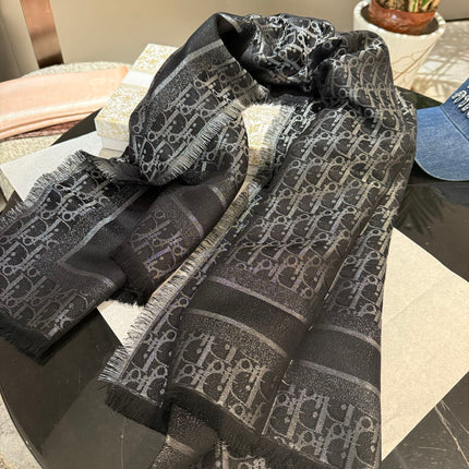 DIOR 26S SCARF 140 IN SILK AND CASHMERE 429180