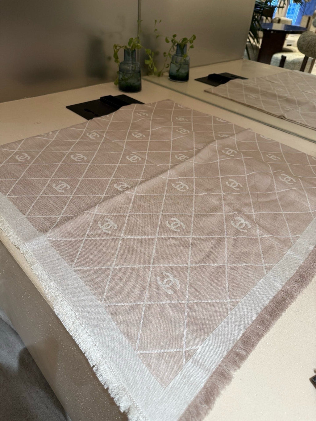CHANEL 26S SCARF 140 IN WOOL AND SILK 309961