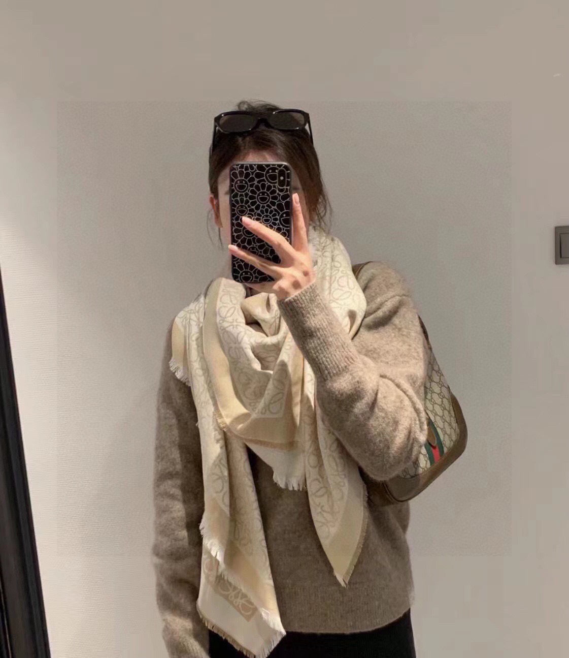 LOEWE 26S SCARF 140 IN CASHMERE SILK 266417