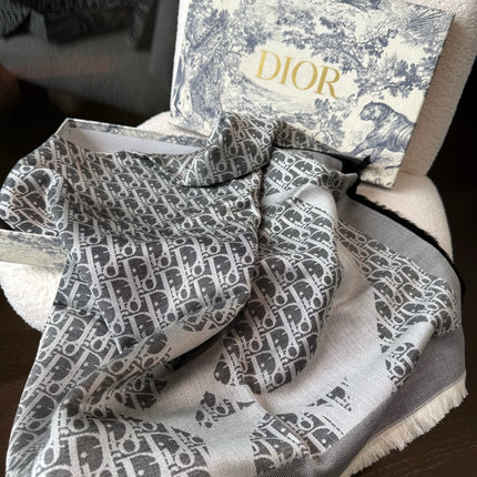 DIOR 26S SCARF 120 IN CASHMERE AND SILK 427389