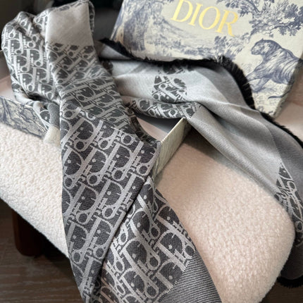 DIOR 26S SCARF 120 IN CASHMERE AND SILK 427389
