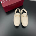 GUCCI 26S LOAFERS IN CREAM WHITE CALFSKIN