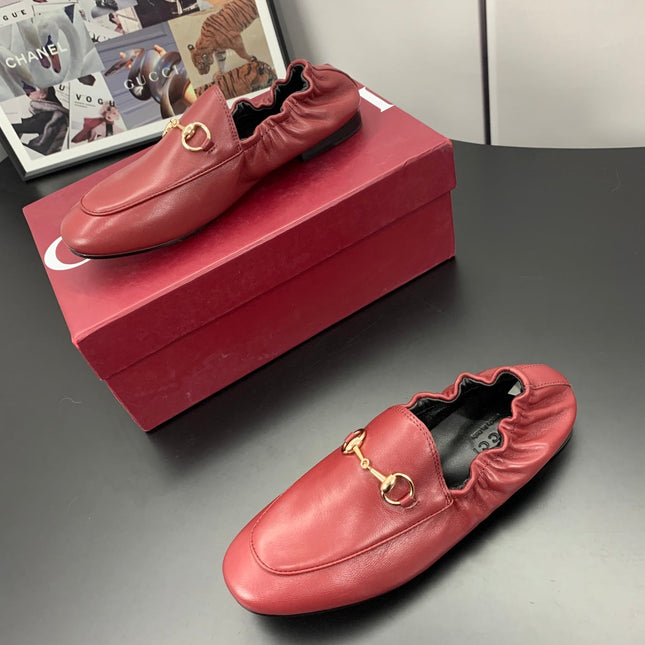 GUCCI 26S LOAFERS IN RED CALFSKIN
