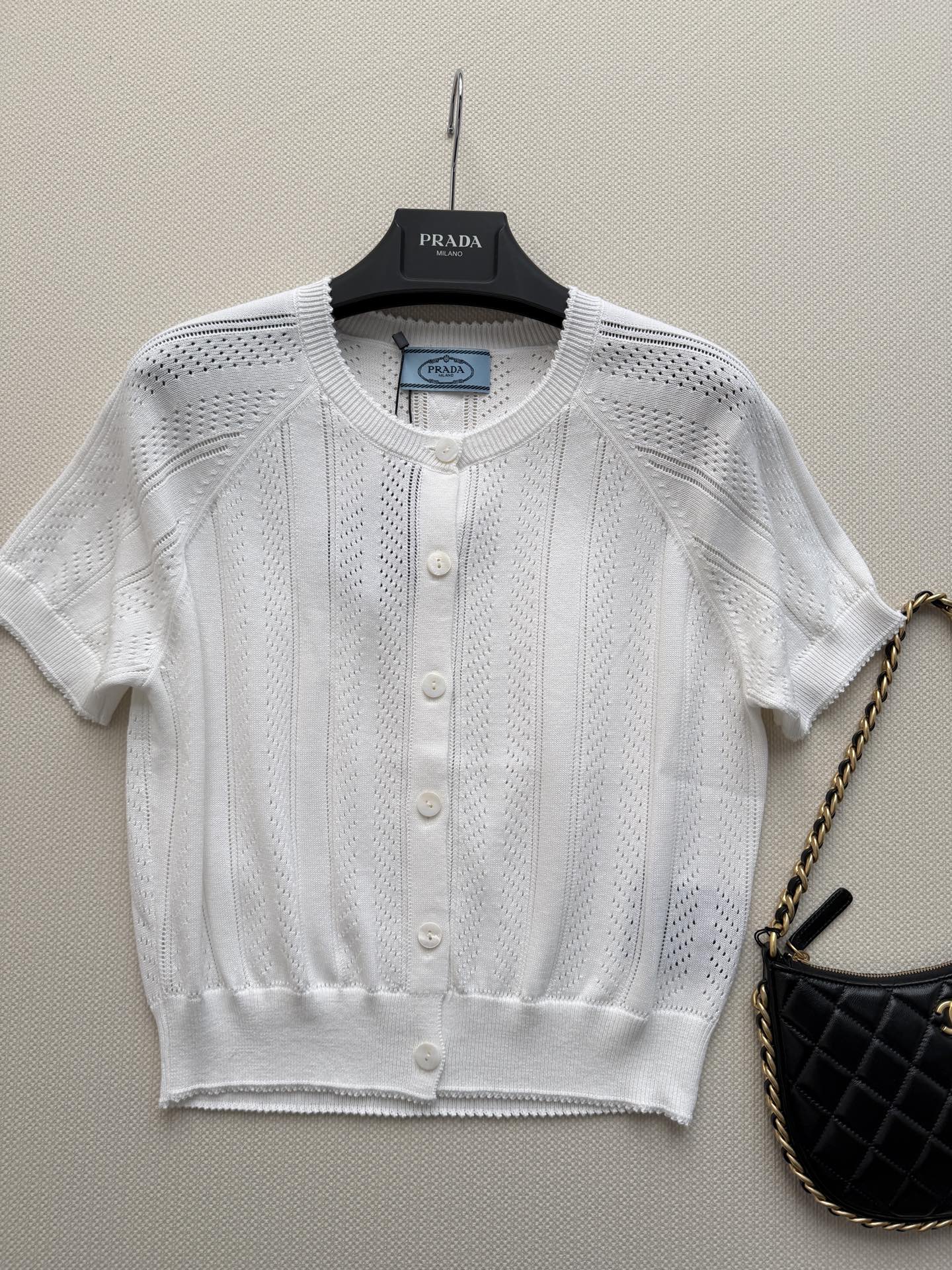 PRADA 26S SHORT-SLEEVED SWEATER STYLE 875