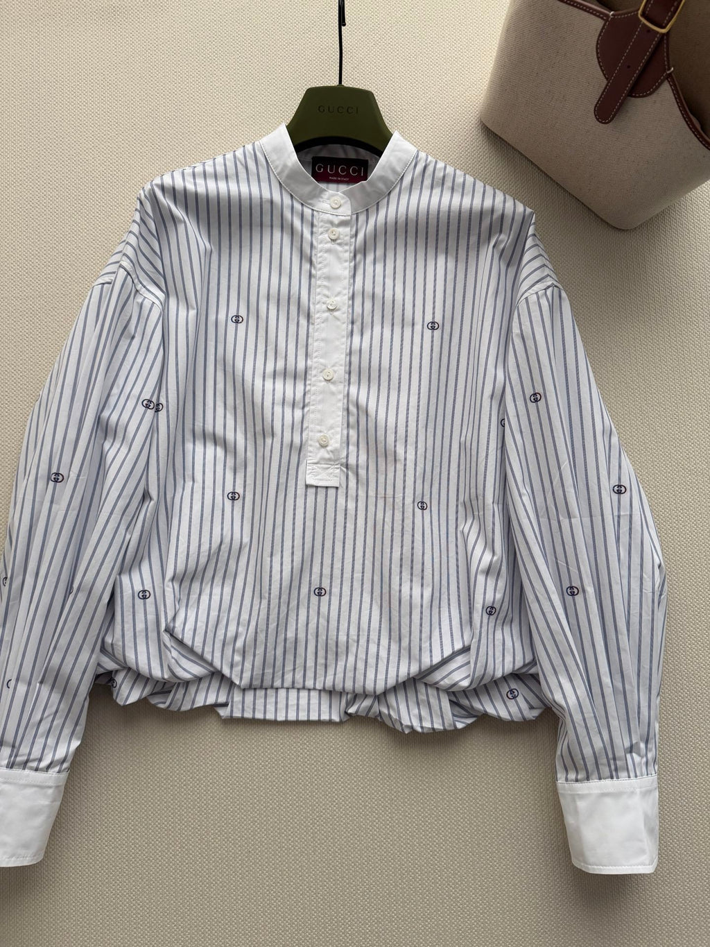 GUCCI 26S MANDARIN COLLAR SHIRT 324