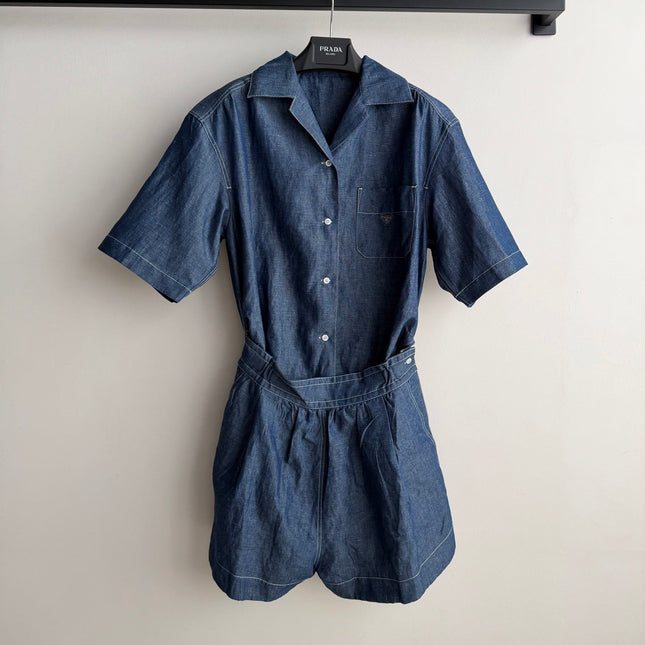 PRADA 26S DENIM JUMPSUIT 1102