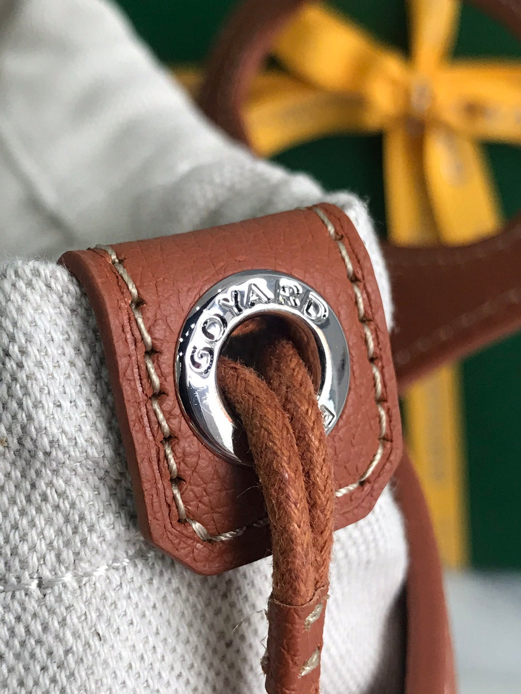 GOYA 26S BELUGA MINI BAG 23CM IN BROWN GOYARDINE CANVAS AND CALFSKIN
