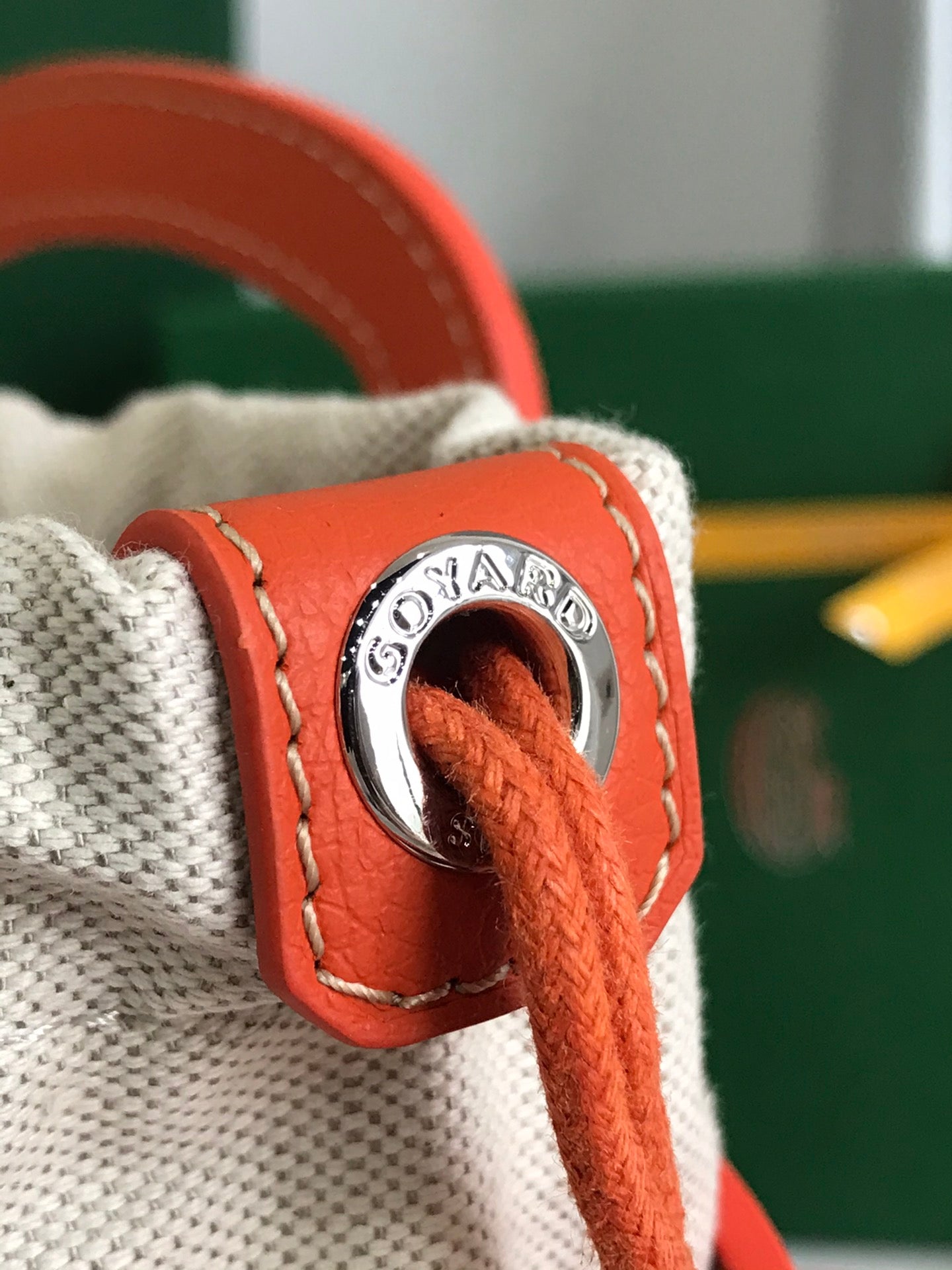 GOYA 26S BELUGA MINI BAG 23CM IN RED ORANGE GOYARDINE CANVAS AND CALFSKIN