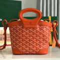 GOYA 26S BELUGA MINI BAG 23CM IN RED ORANGE GOYARDINE CANVAS AND CALFSKIN
