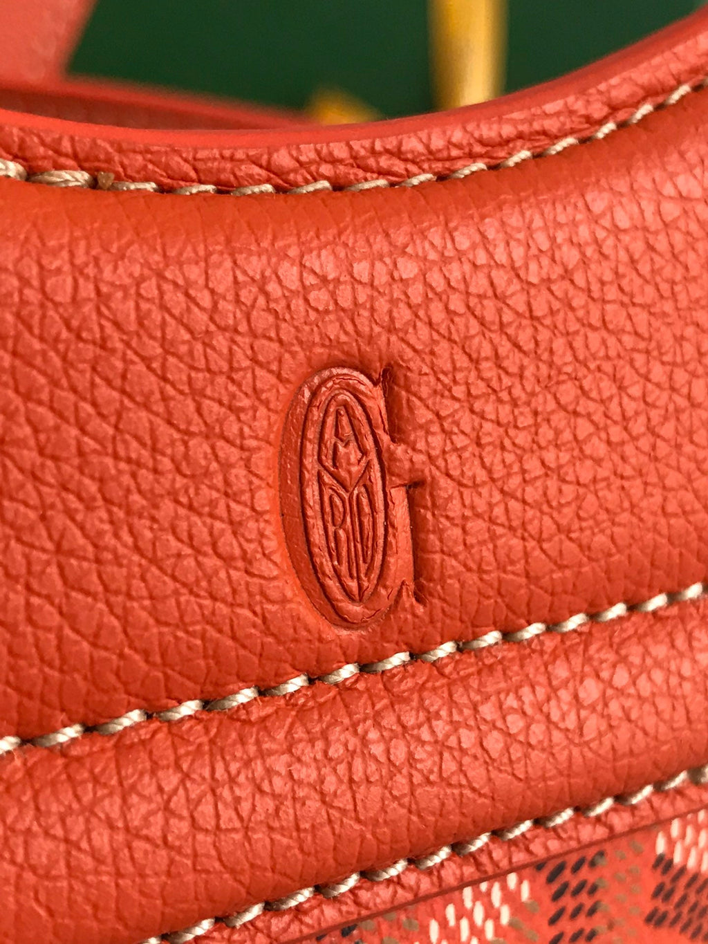 GOYA 26S BELUGA MINI BAG 23CM IN RED ORANGE GOYARDINE CANVAS AND CALFSKIN